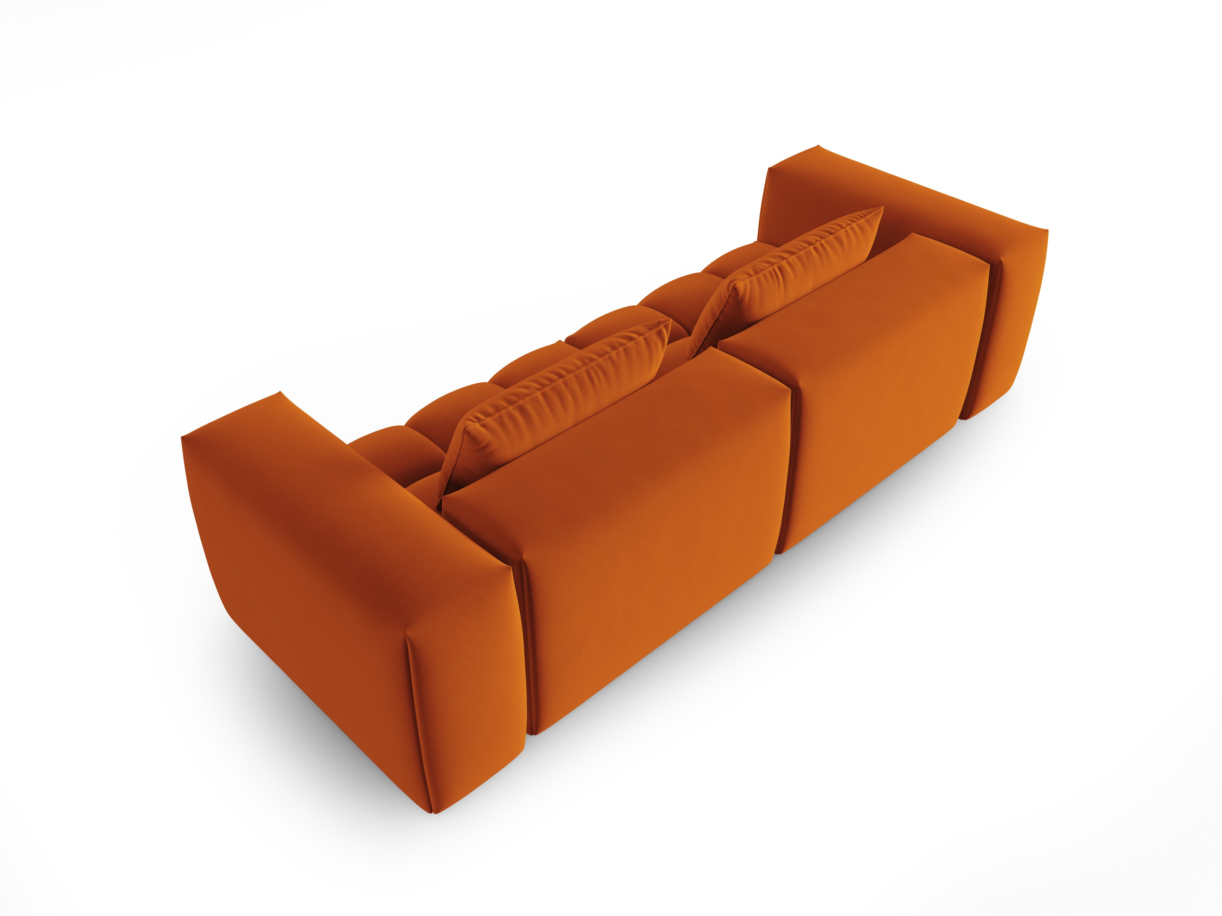 Sofa aksamitna 3-osobowa VERONA ceglany