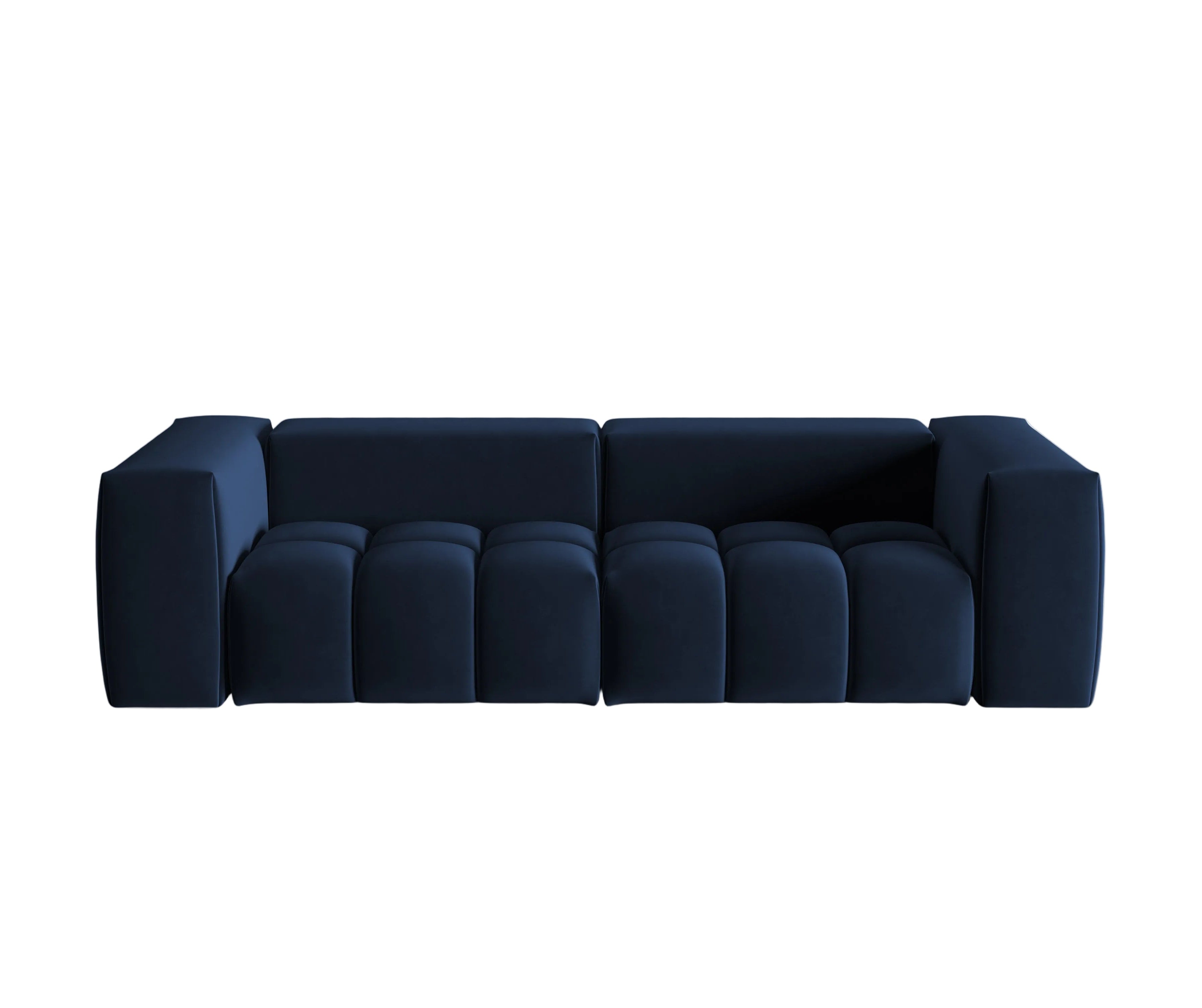 Sofa aksamitna 3-osobowa VERONA królewski niebieski