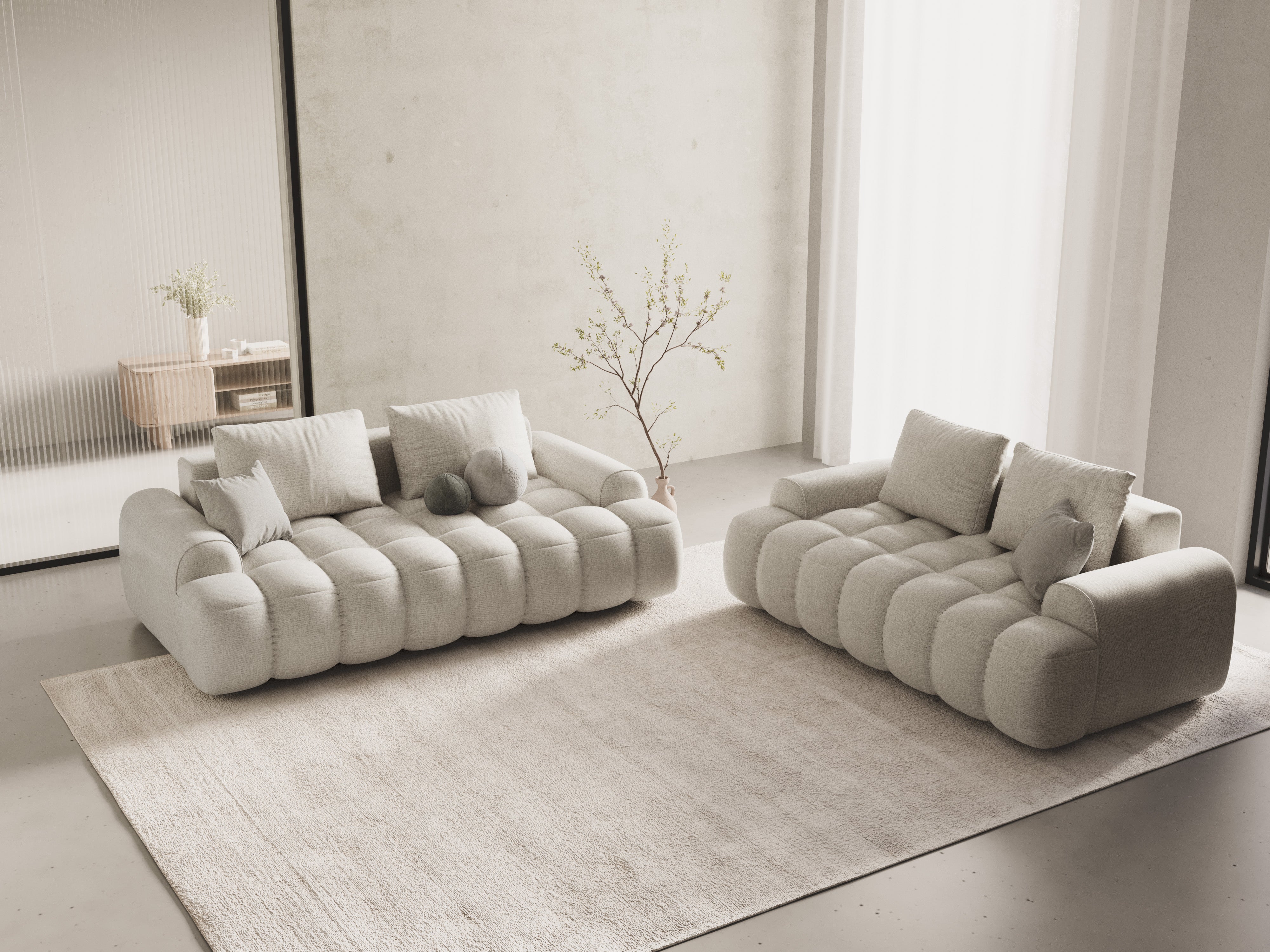 Sofa 3-sitzig LINZ creme