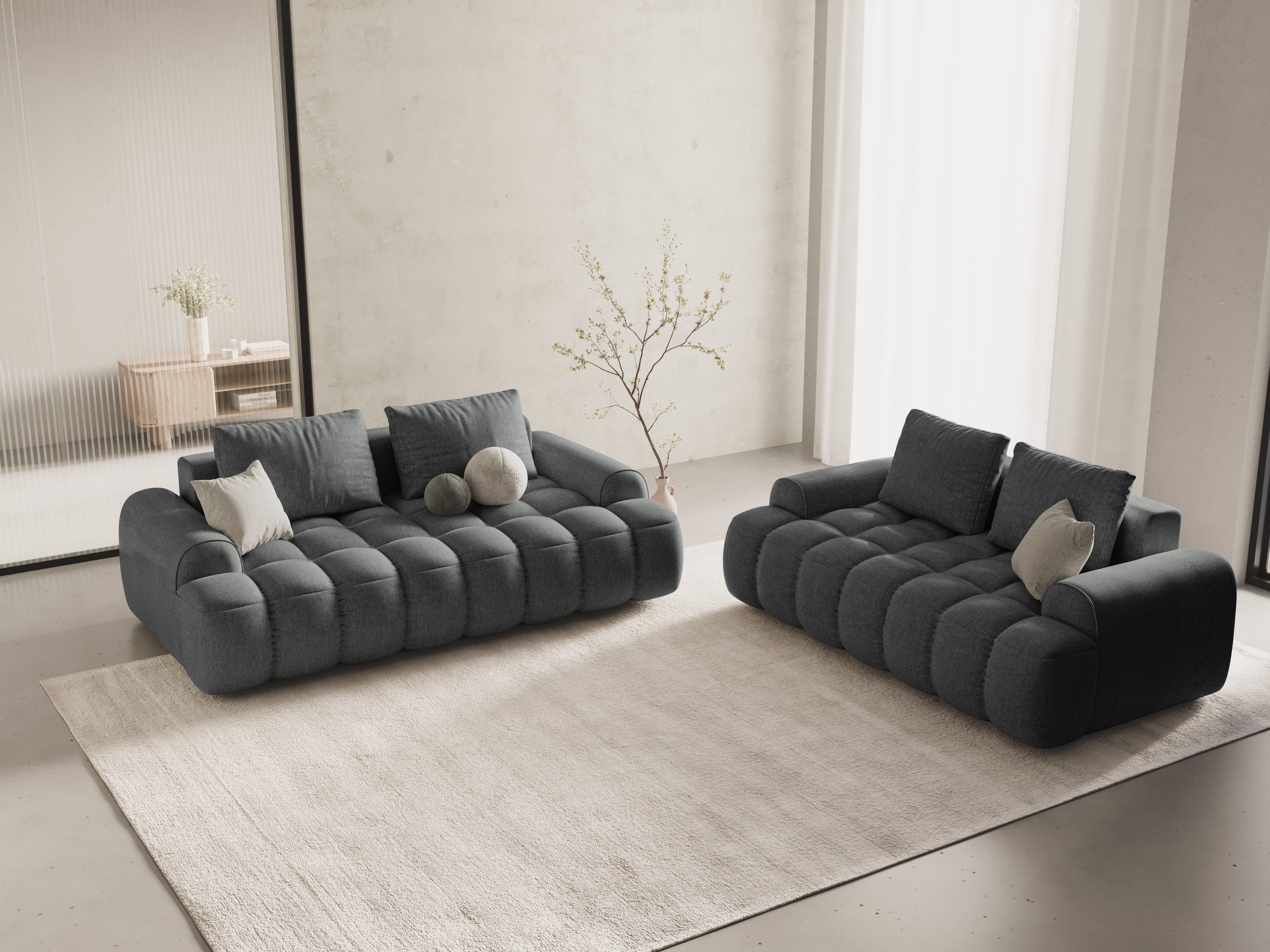 3-seater sofa LINZ gray