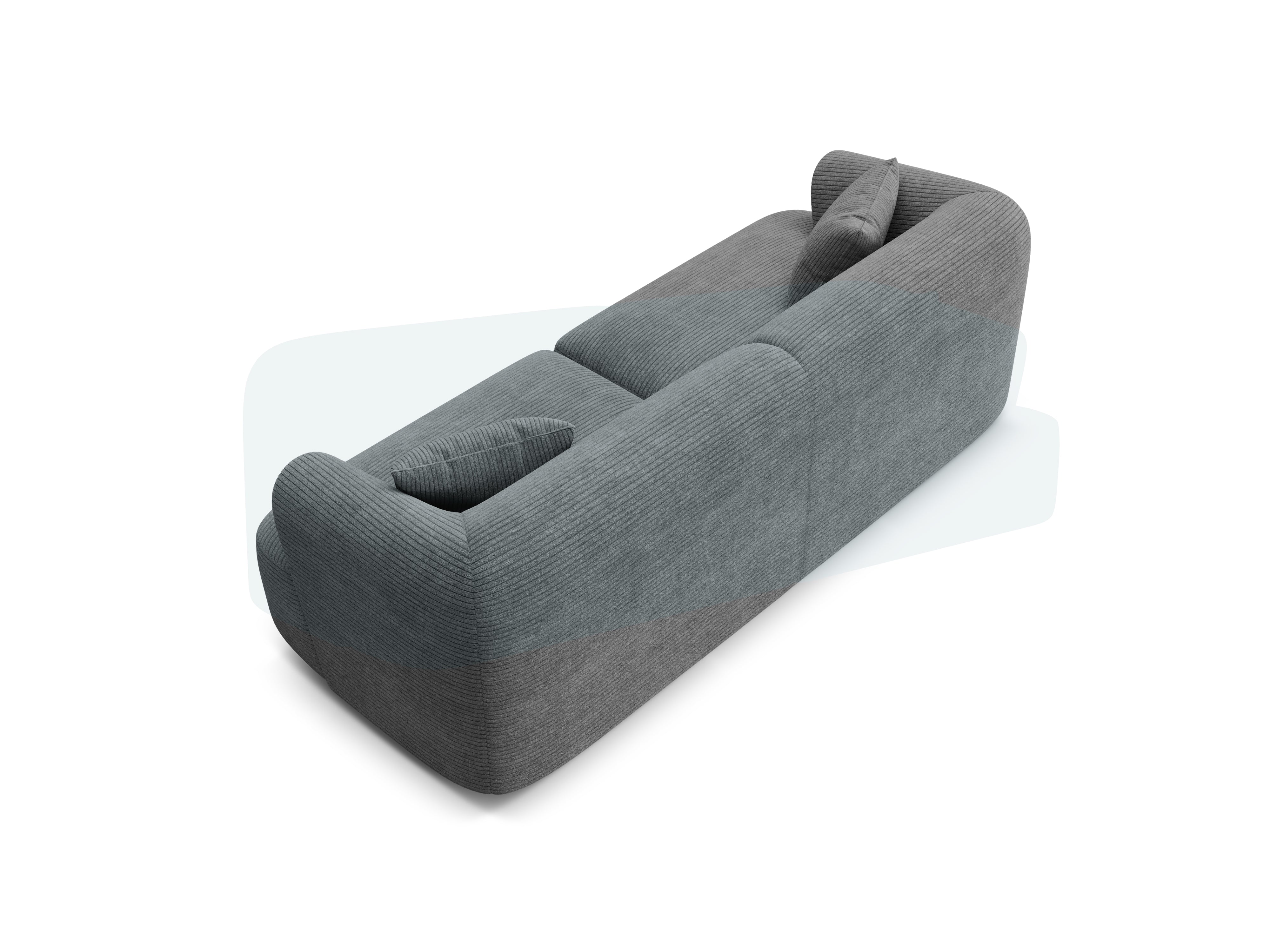 3-seater Sofa CAMPI gray corduroy