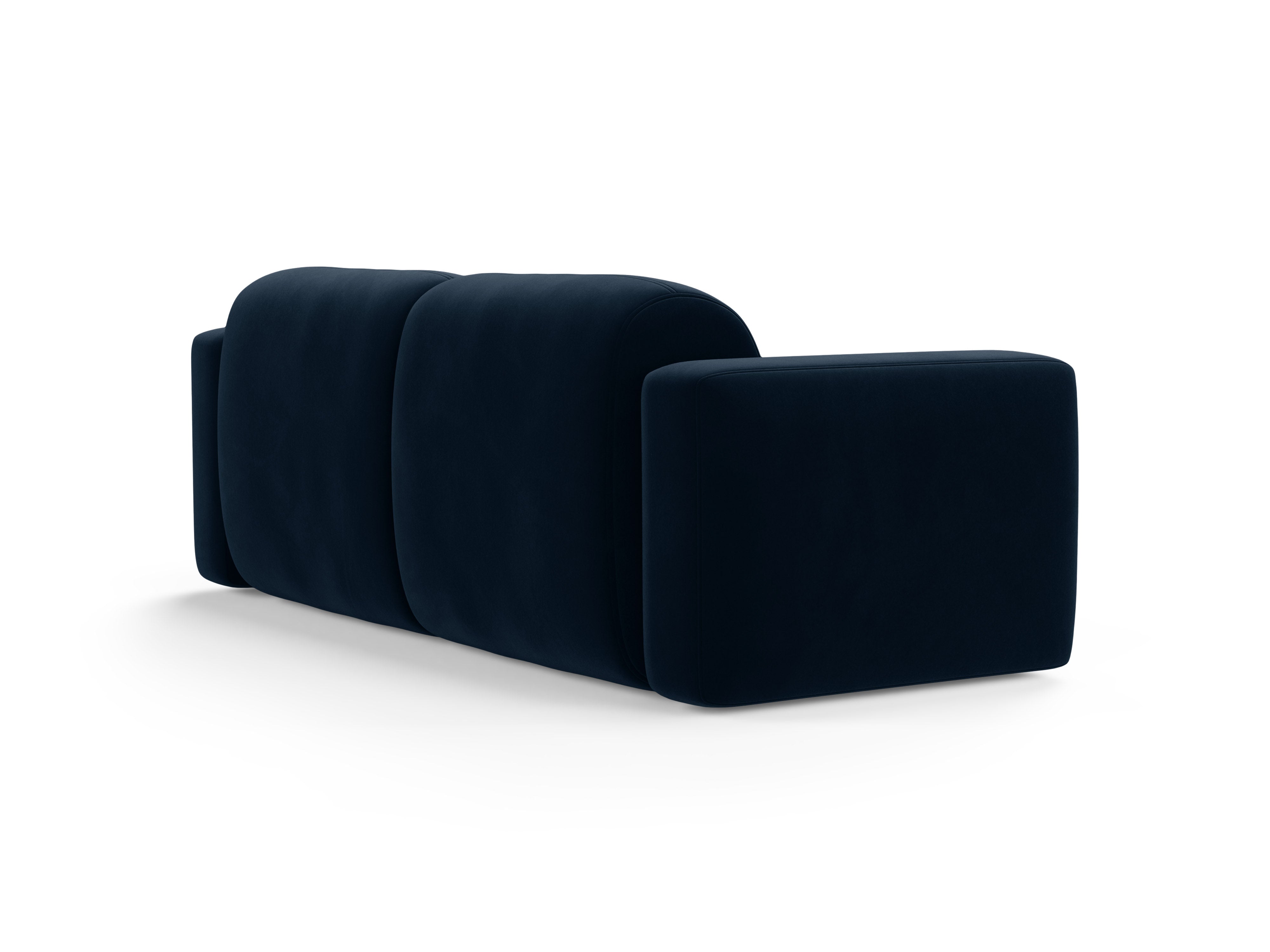 STRINO navy blue velvet 3-seater sofa