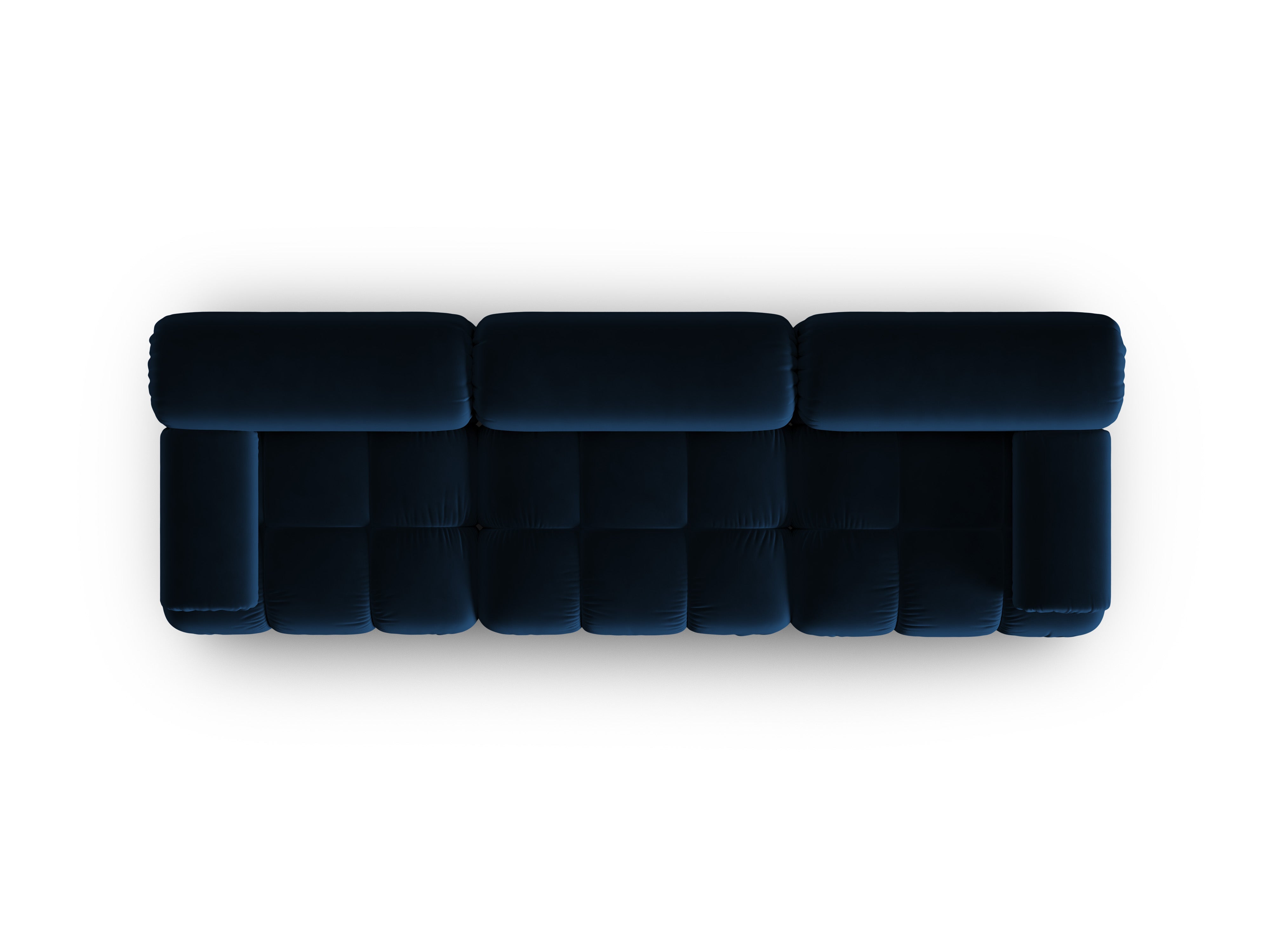 Sofa aus Samt 3-sitzig CORTINA königsblau