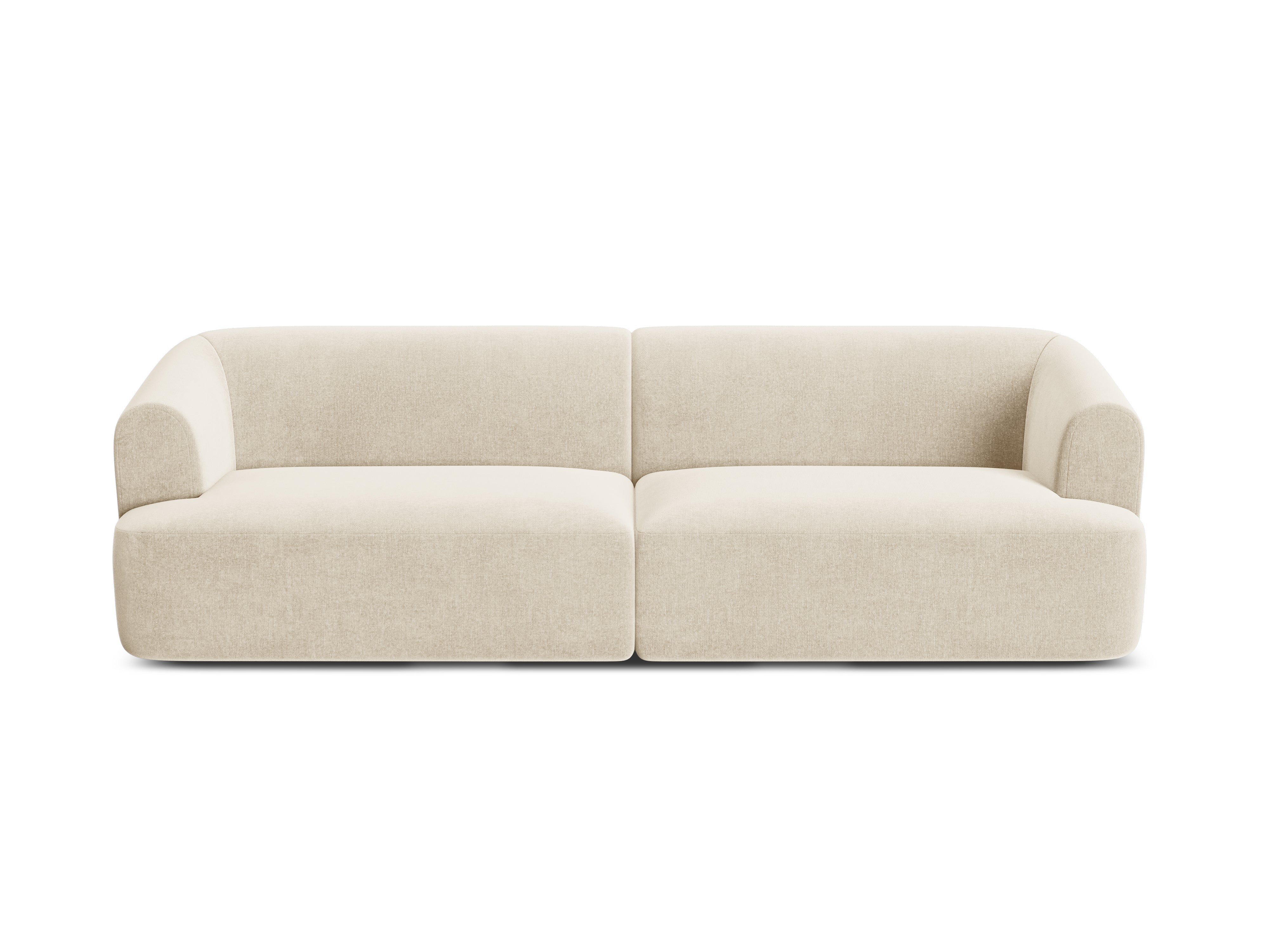 Sofa aus Samt für 4 Personen CAMPI hellbeige