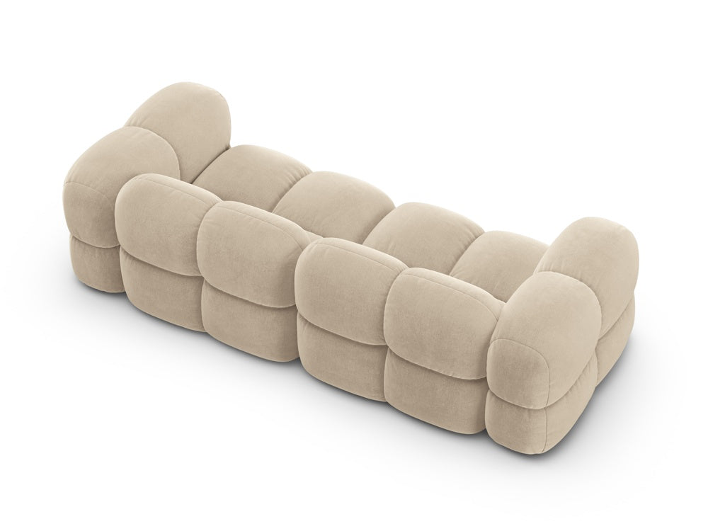 4-seater velvet sofa LORETTO beige