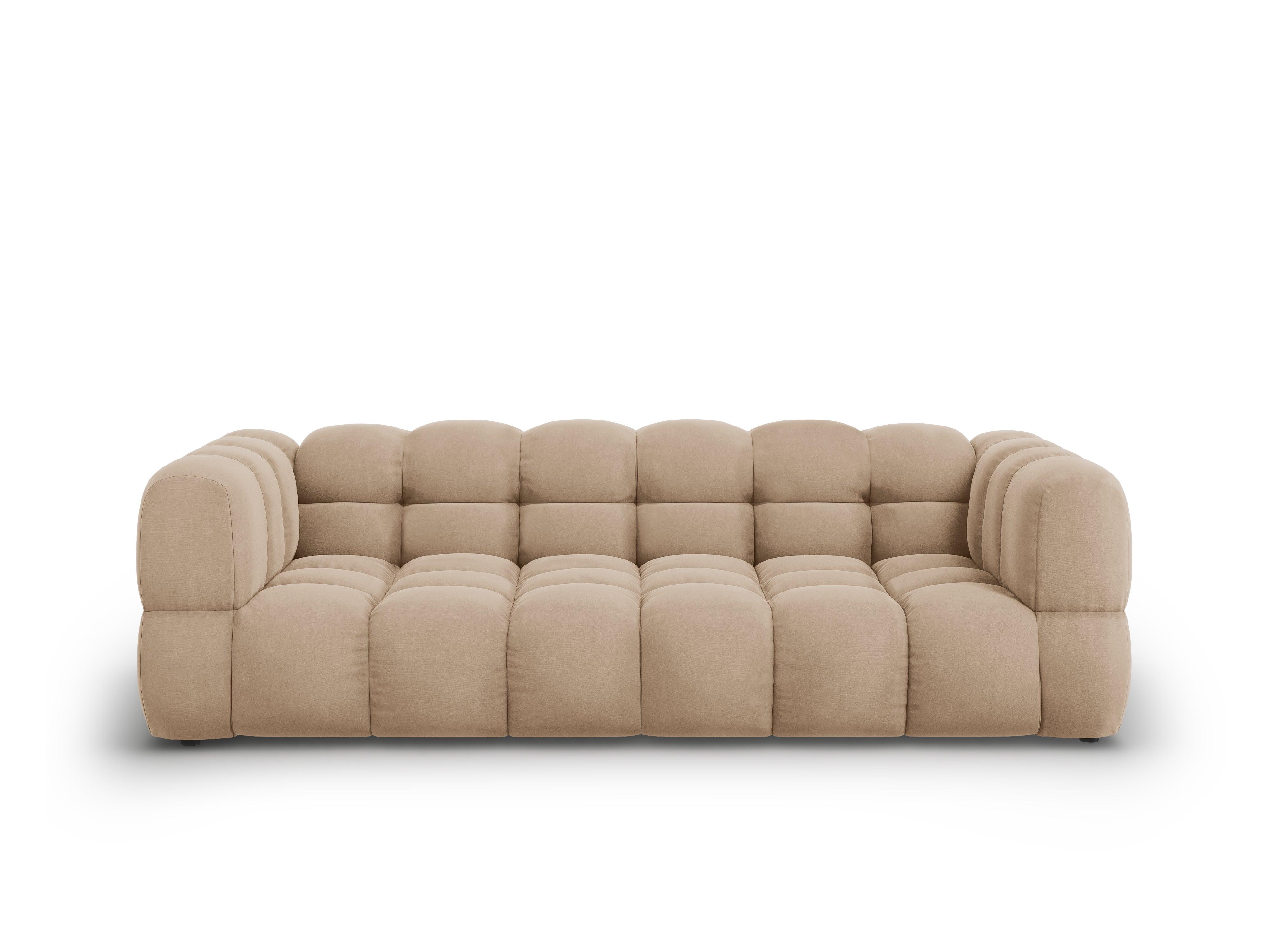 Sofa aksamitna 4-osobowa SKY piaskowy Cosmopolitan Design Eye on Design