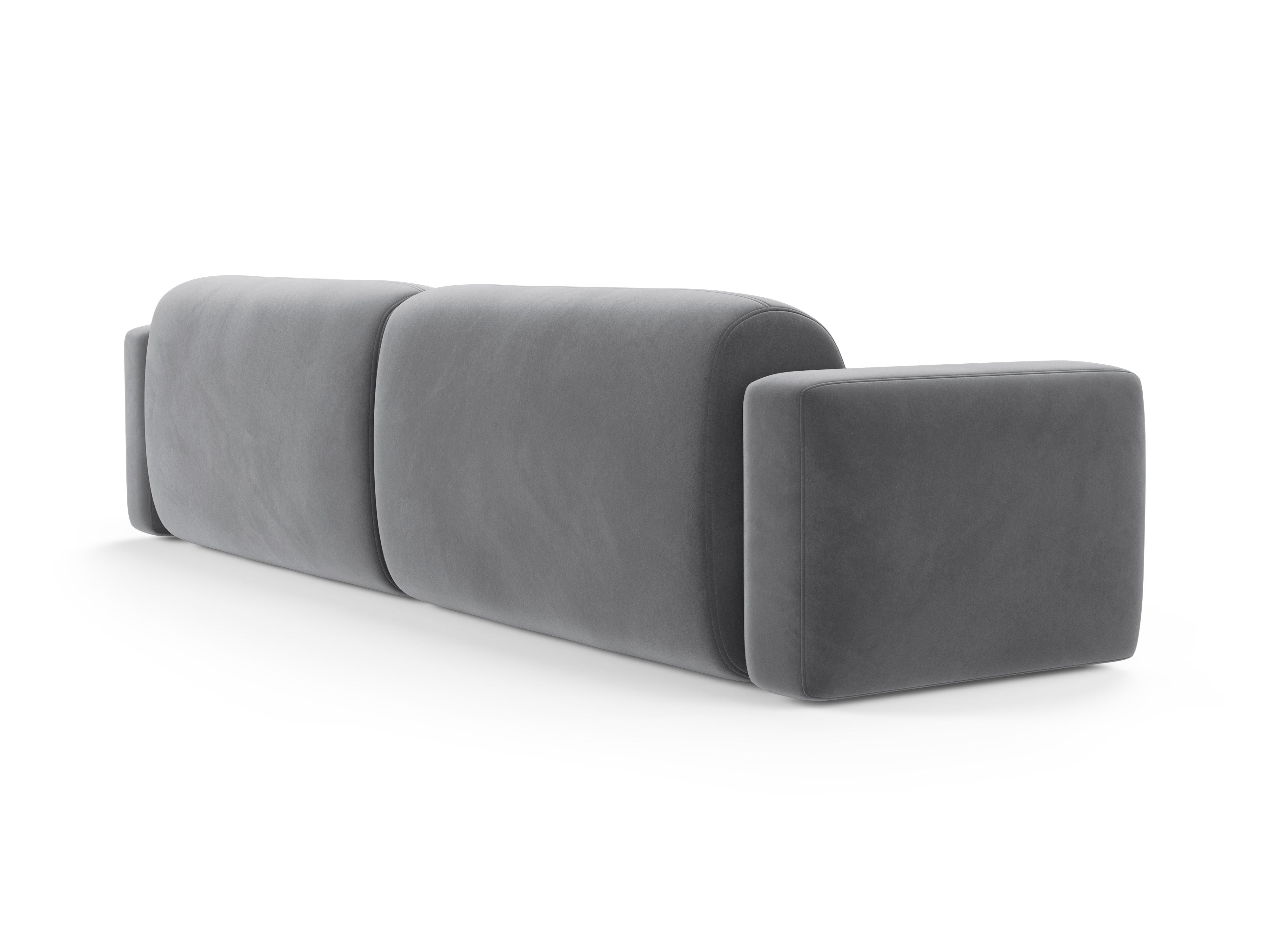 STRINO gray velvet sofa for 4 people