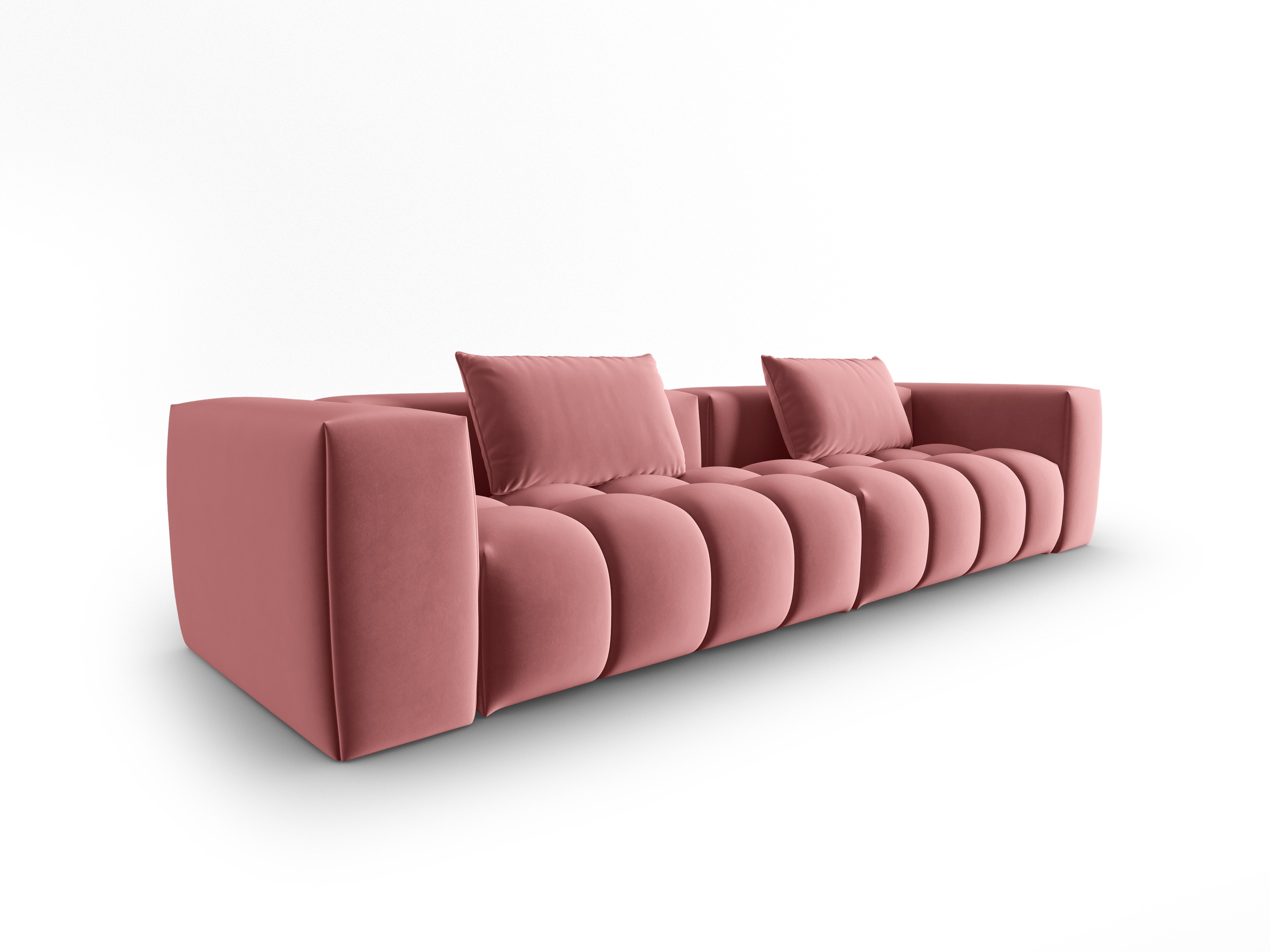 Sofa aksamitna 5-osobowa VERONA różowy flamingo