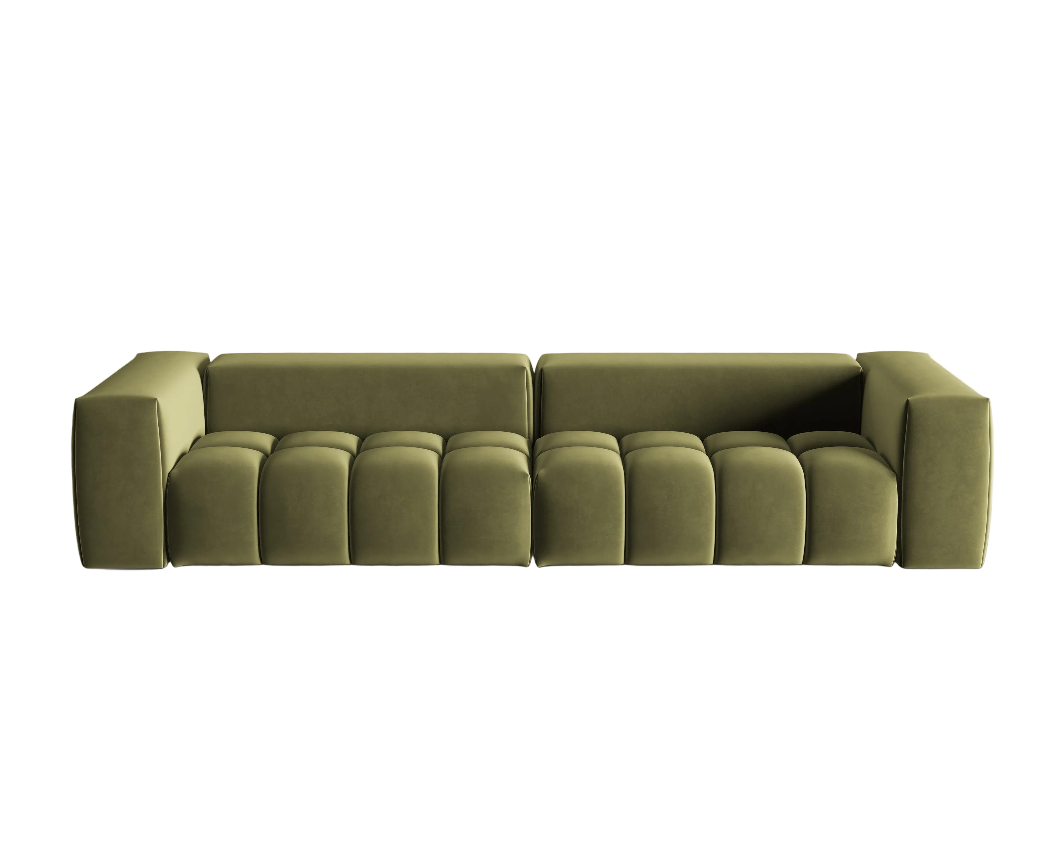 Sofa aksamitna 5-osobowa VERONA jasny zielony