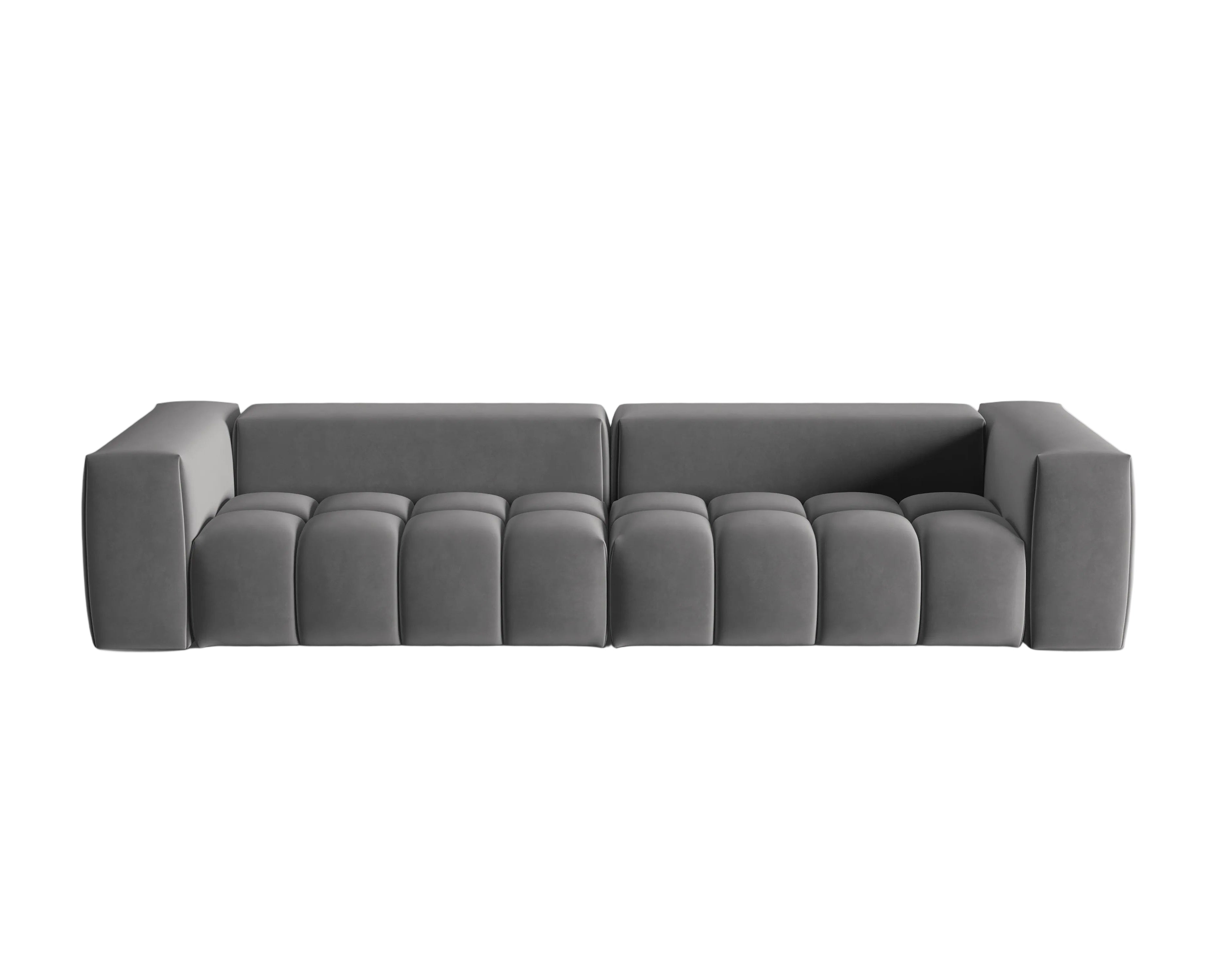 Sofa aksamitna 5-osobowa VERONA szary