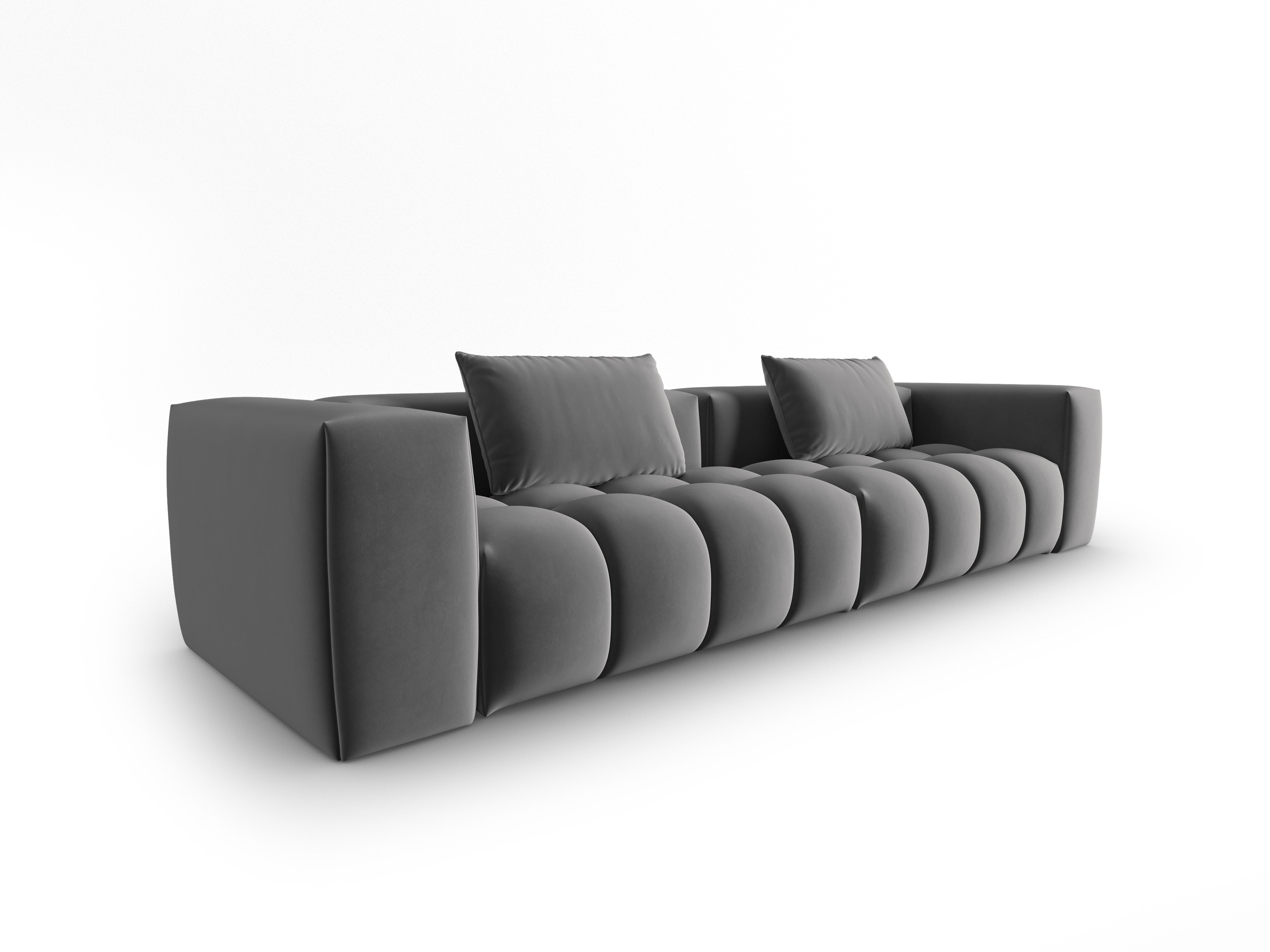 Sofa aksamitna 5-osobowa VERONA szary