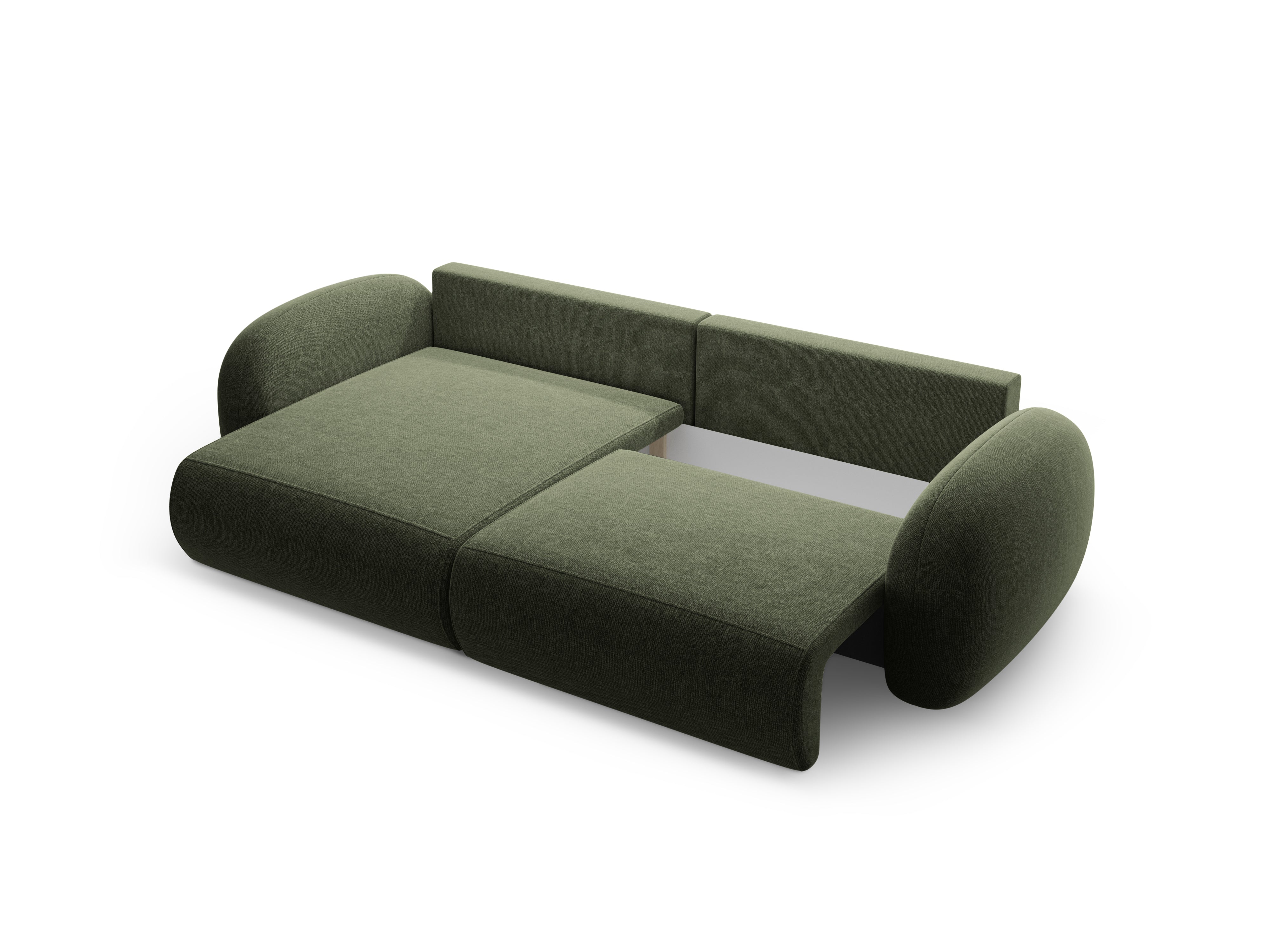 Universal corner sofa with sleeping function for 4 people TONALE green