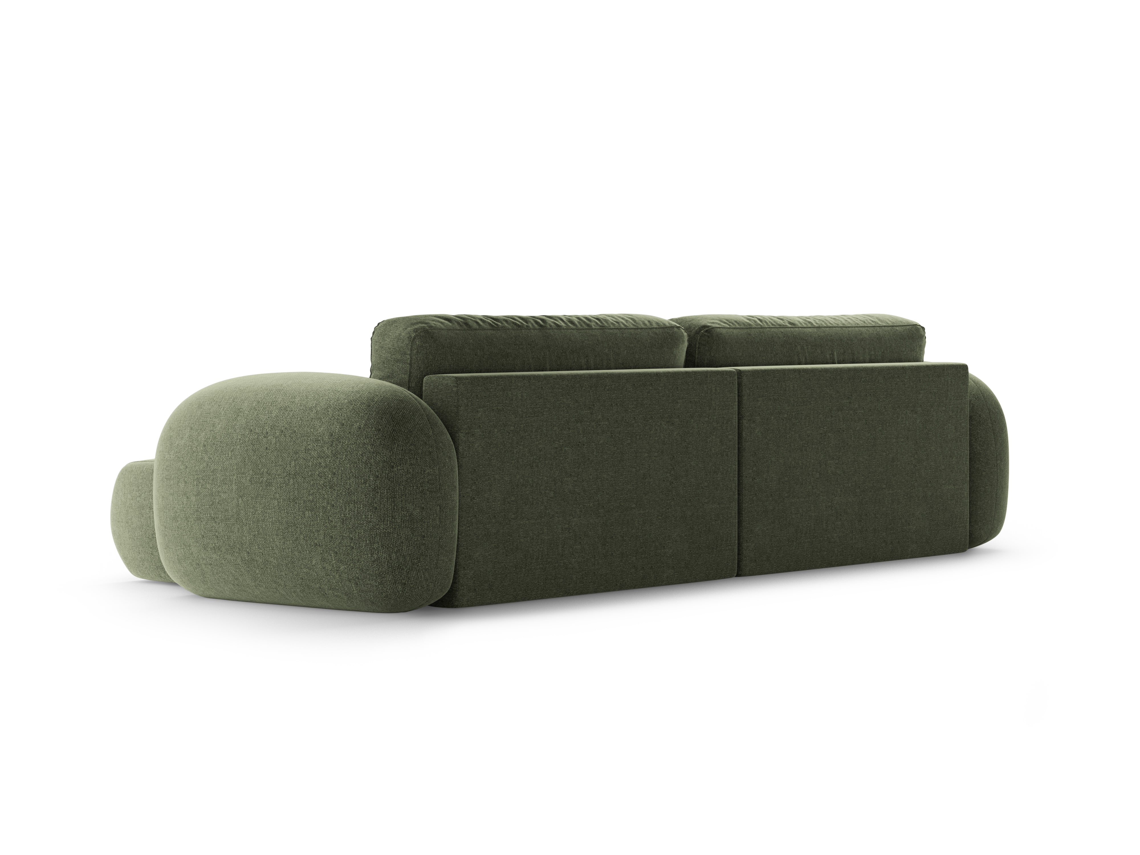Universal corner sofa with sleeping function for 4 people TONALE green