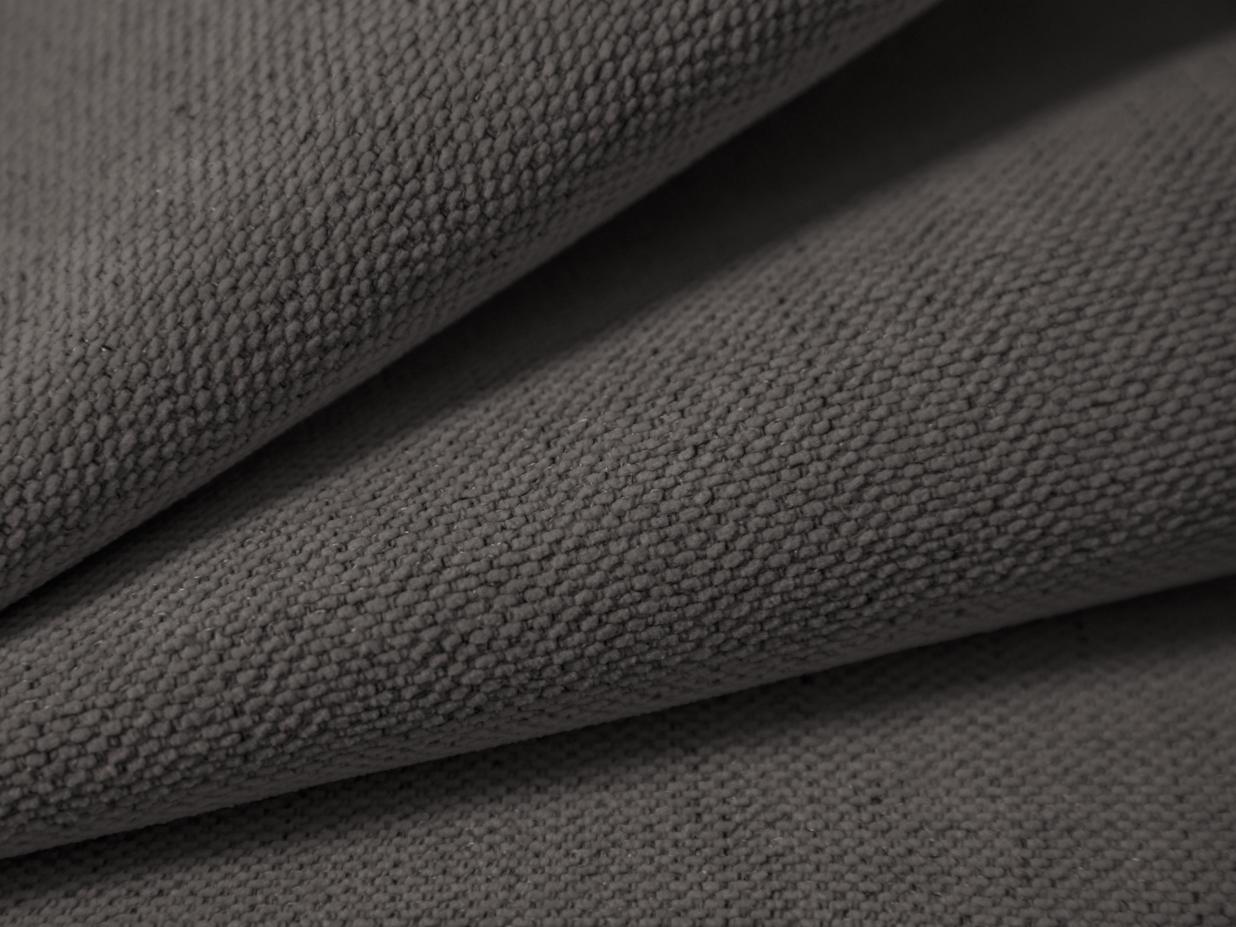 Symmetrische 4-Sitzer-Couch CAMPI graues Chenille