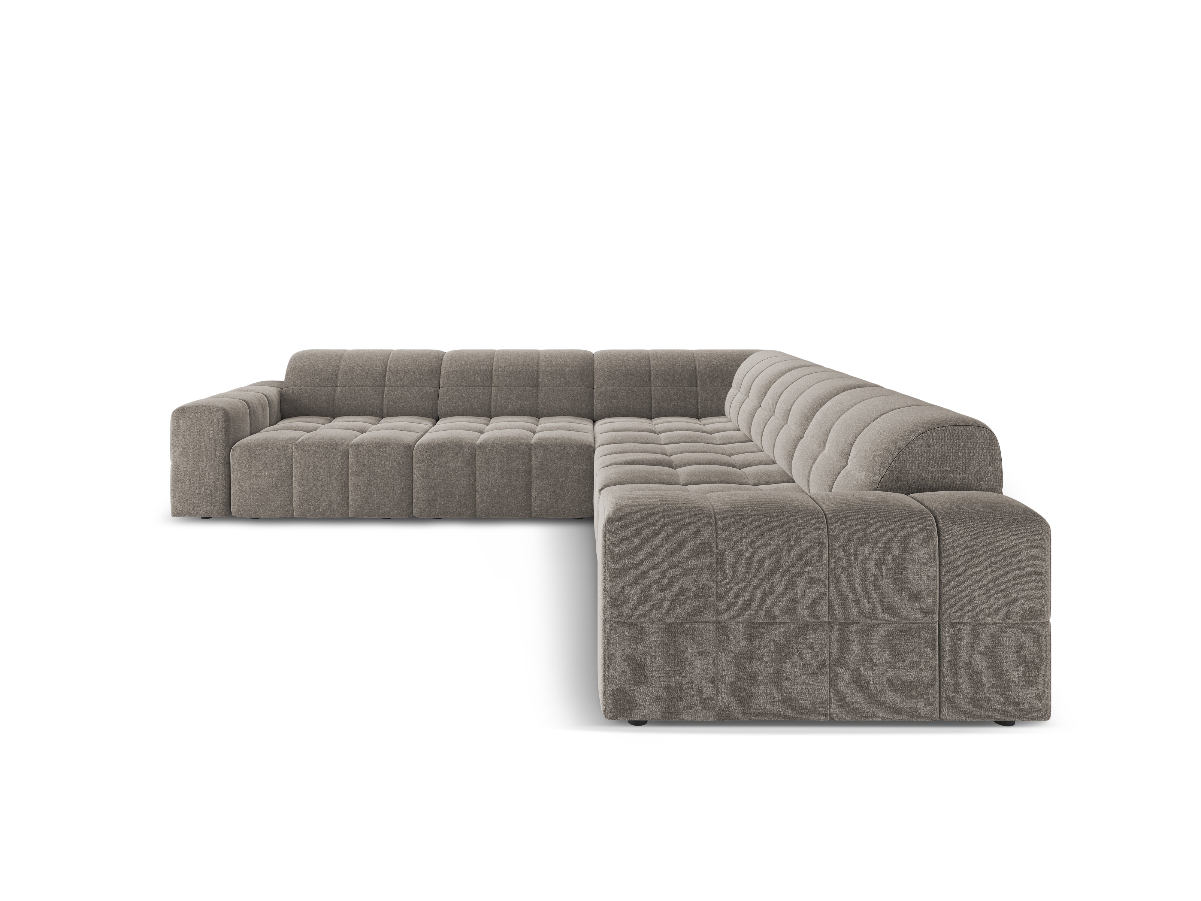 Symmetrische Eckcouch CHICAGO graues Chenille