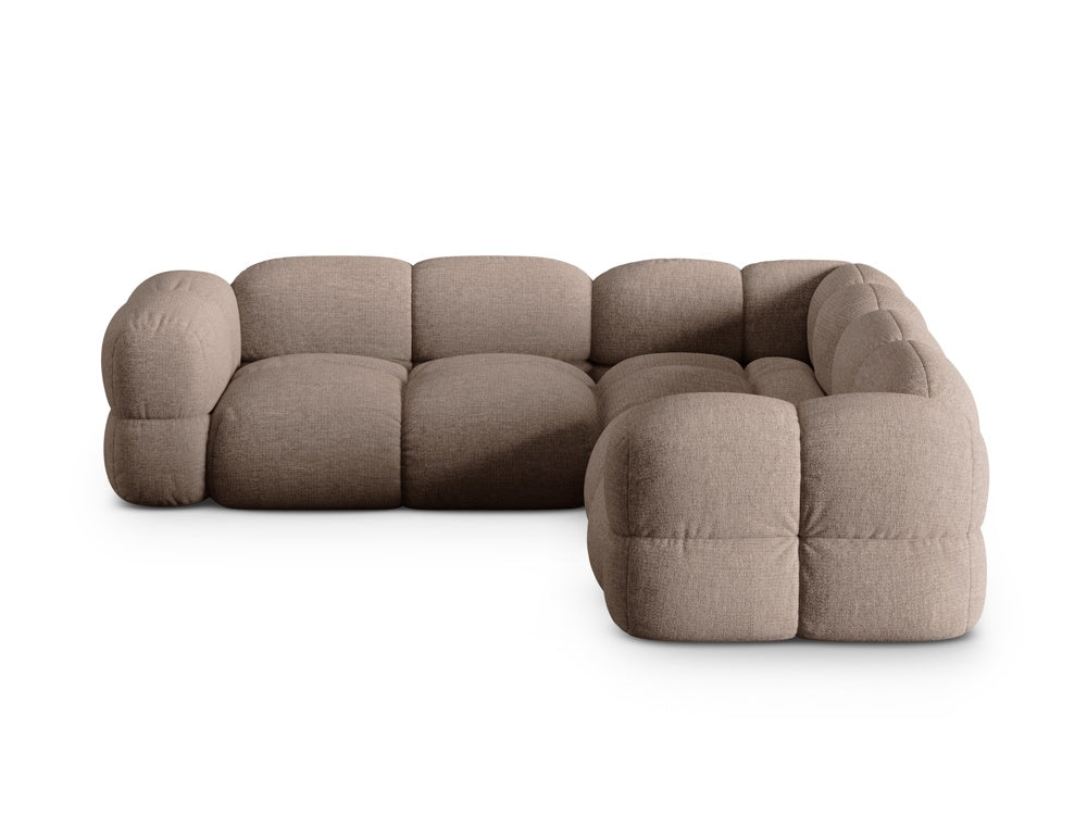Symmetrische Eckcouch LORETTO Cappuccino