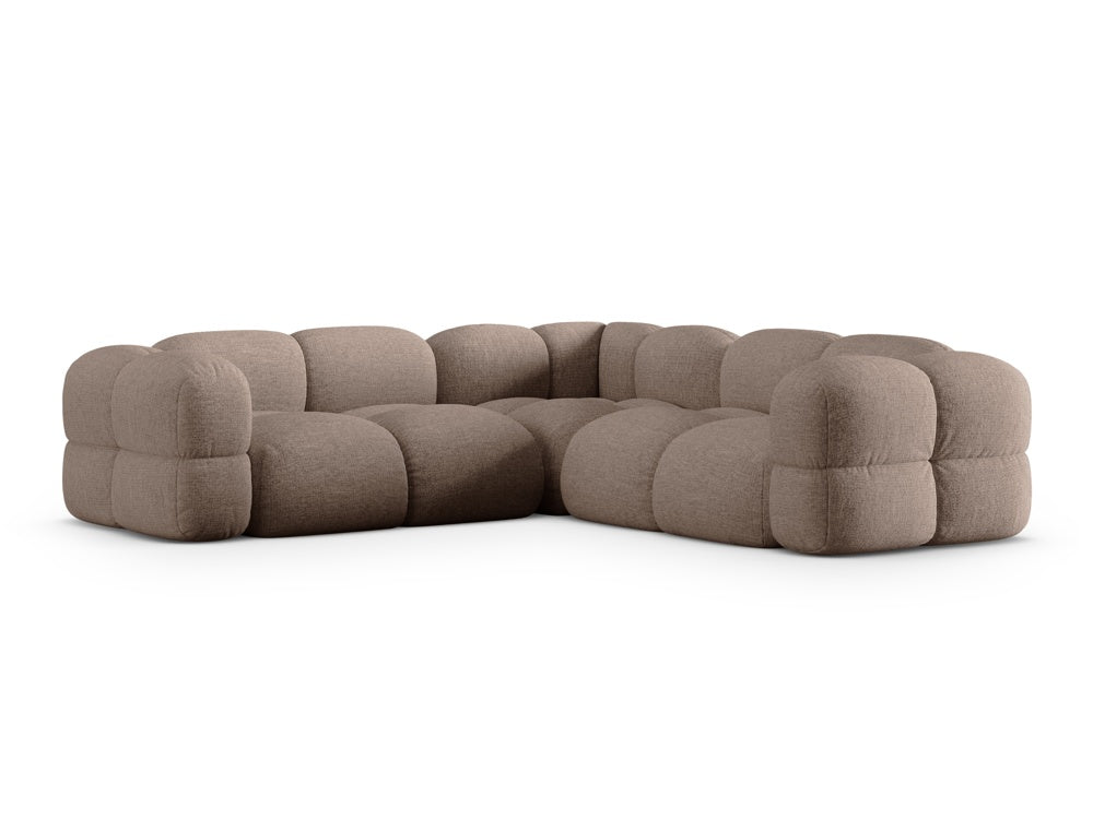 Symmetrische Eckcouch LORETTO Cappuccino