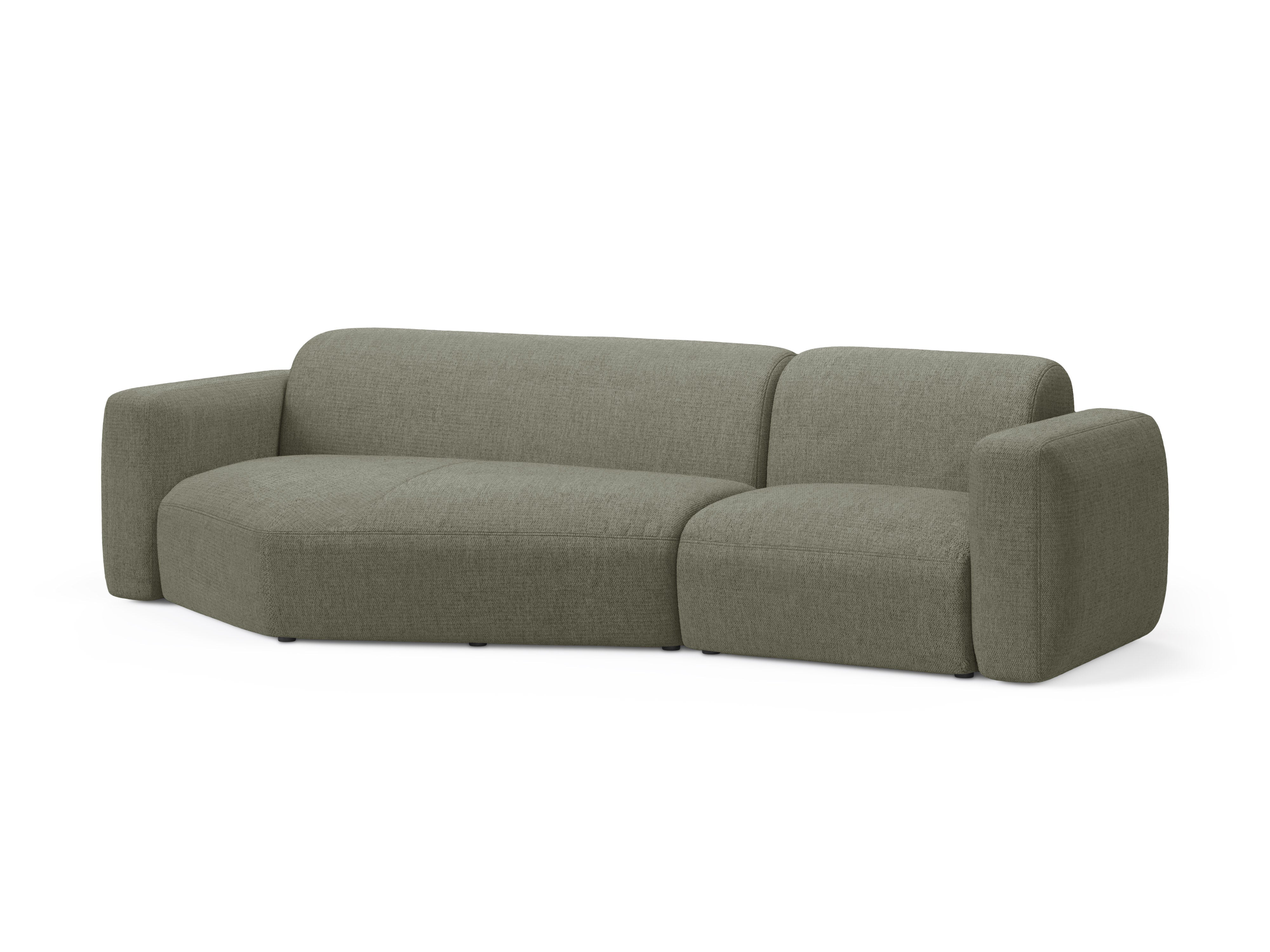 Left-sided corner sofa STRINO olive chenille