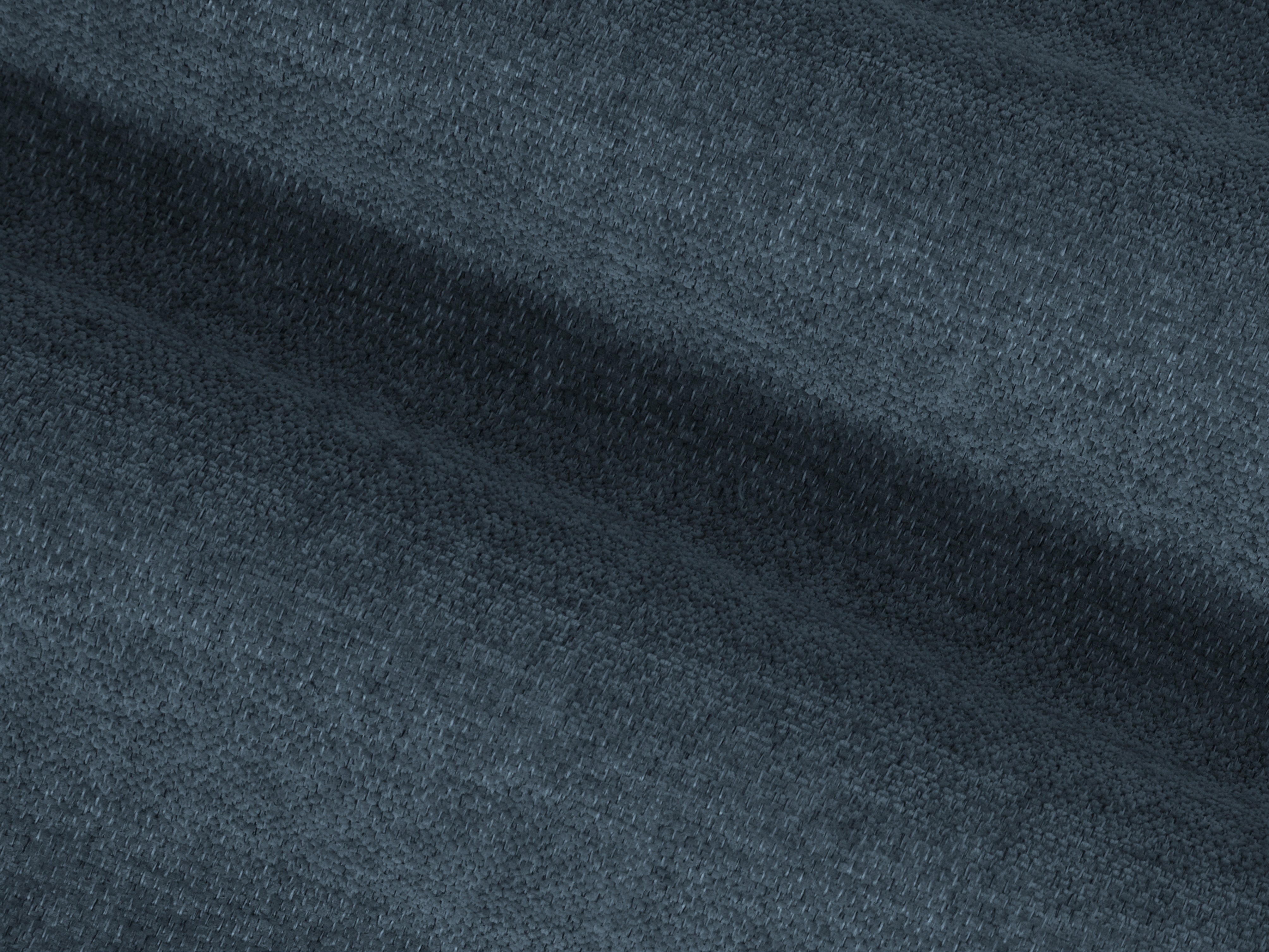 Linksseitige Eckcouch STRINO in blauem Chenille