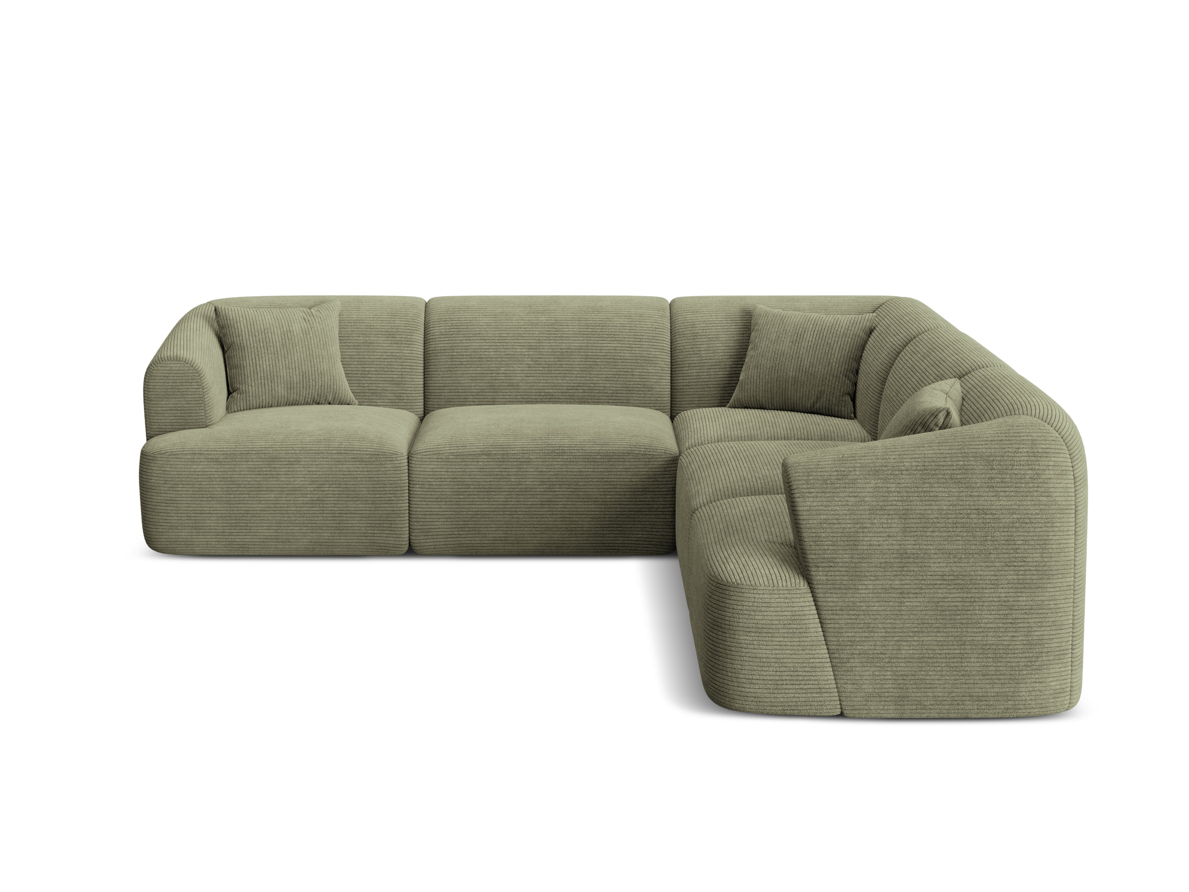 Symmetrical 4-Seater Sofa CAMPI Green Corduroy