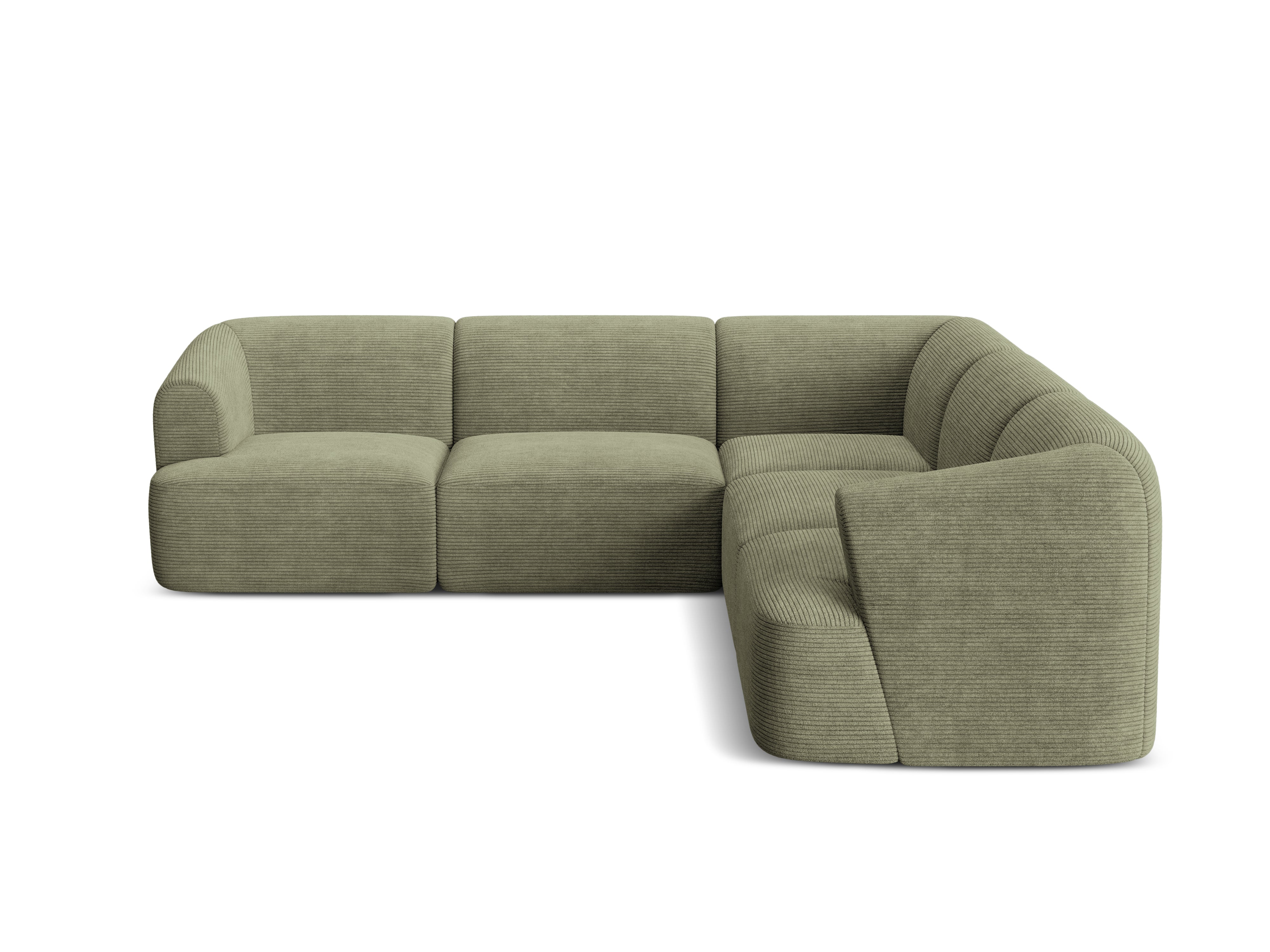 Symmetrical 4-Seater Sofa CAMPI Green Corduroy