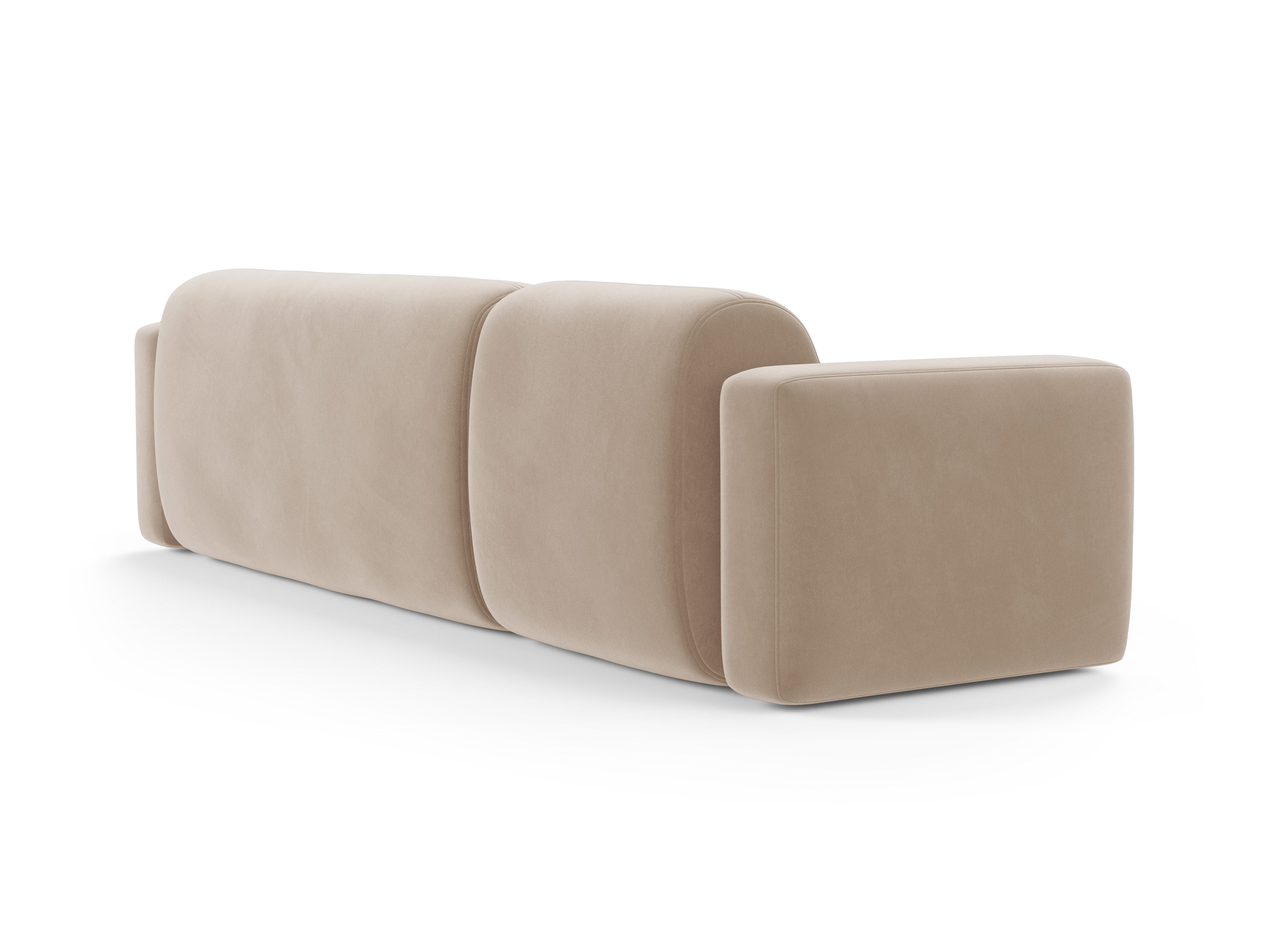 Left-facing velvet corner sofa STRINO beige