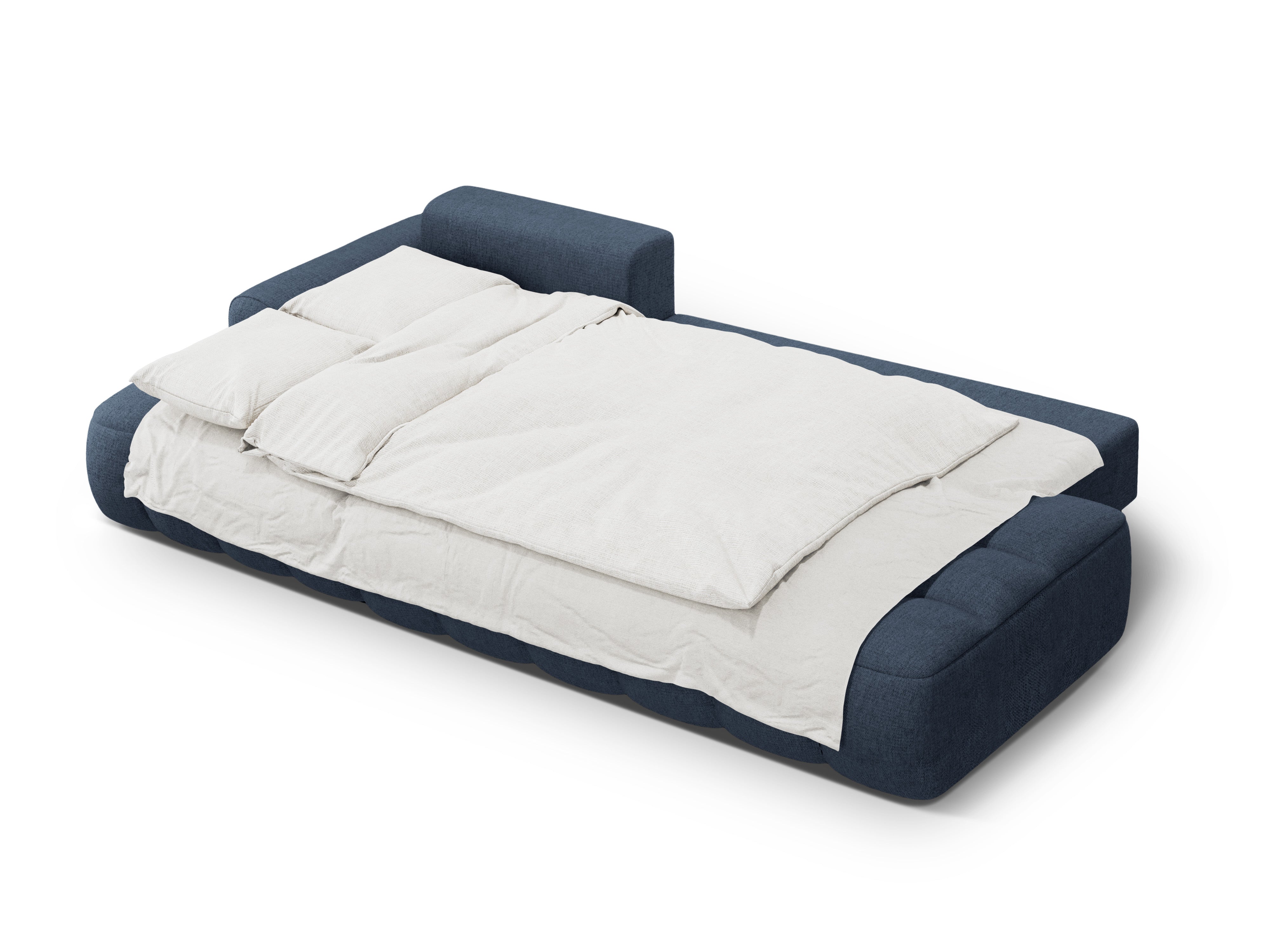 Linksseitige Schlafcouch für 3 Personen LINZ blau