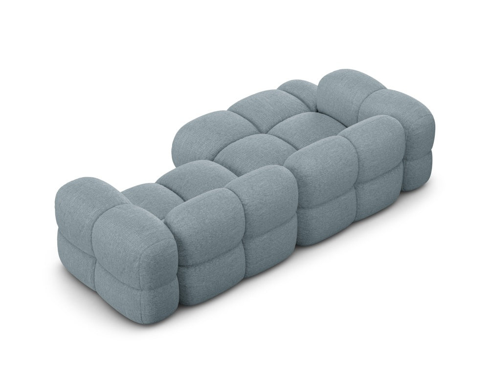 3-sitziger linker Ecksofa LORETTO pastellblau