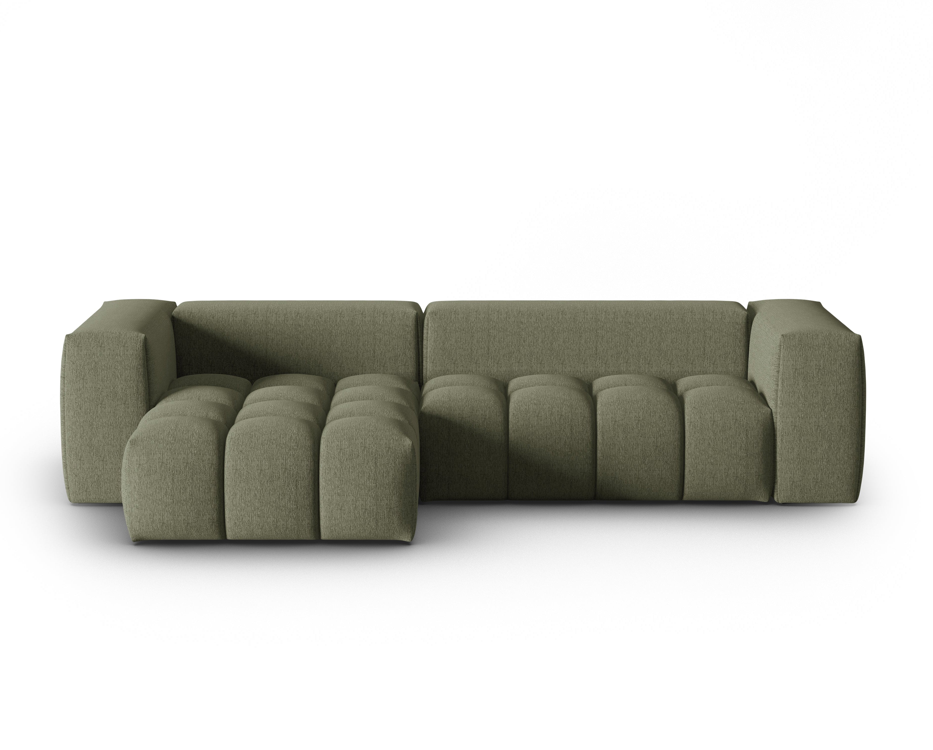 Narożnik 3-osobowy lewostronny VERONA oliwkowy – Cosmopolitan Design