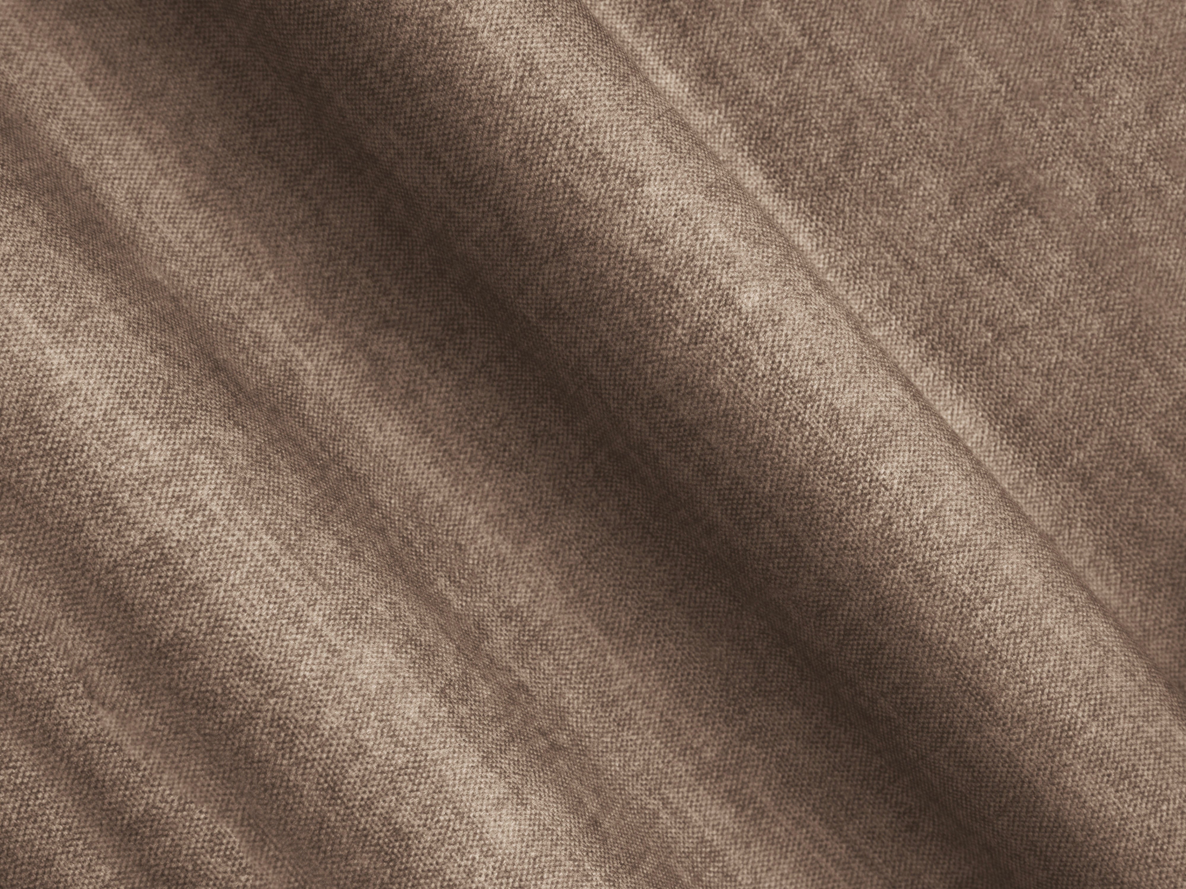 Left-facing velvet corner sofa for 4 people CAMPI dark beige