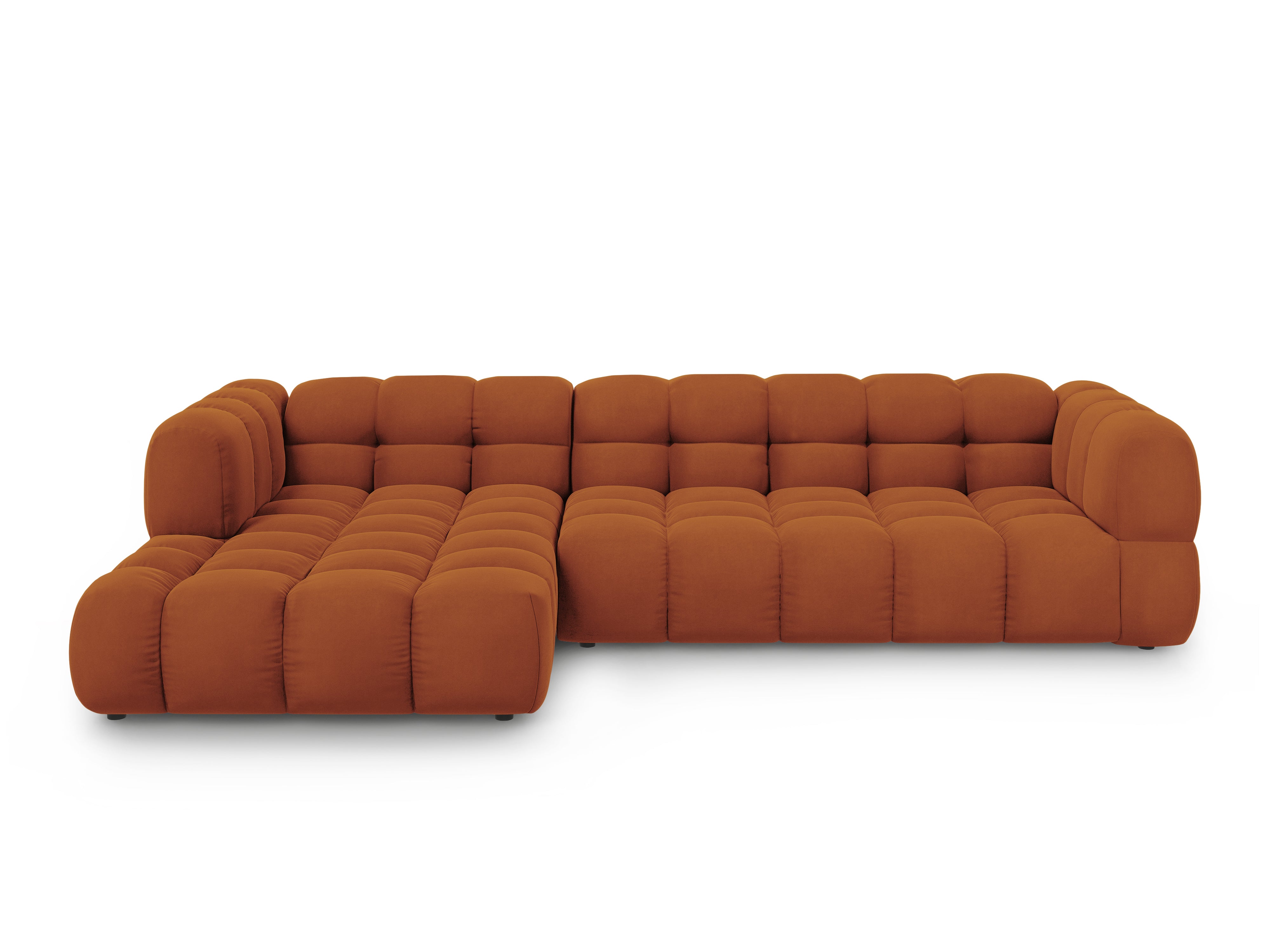 Narożnik aksamitny lewostronny 4-osobowy SKY terracotta Cosmopolitan Design Eye on Design