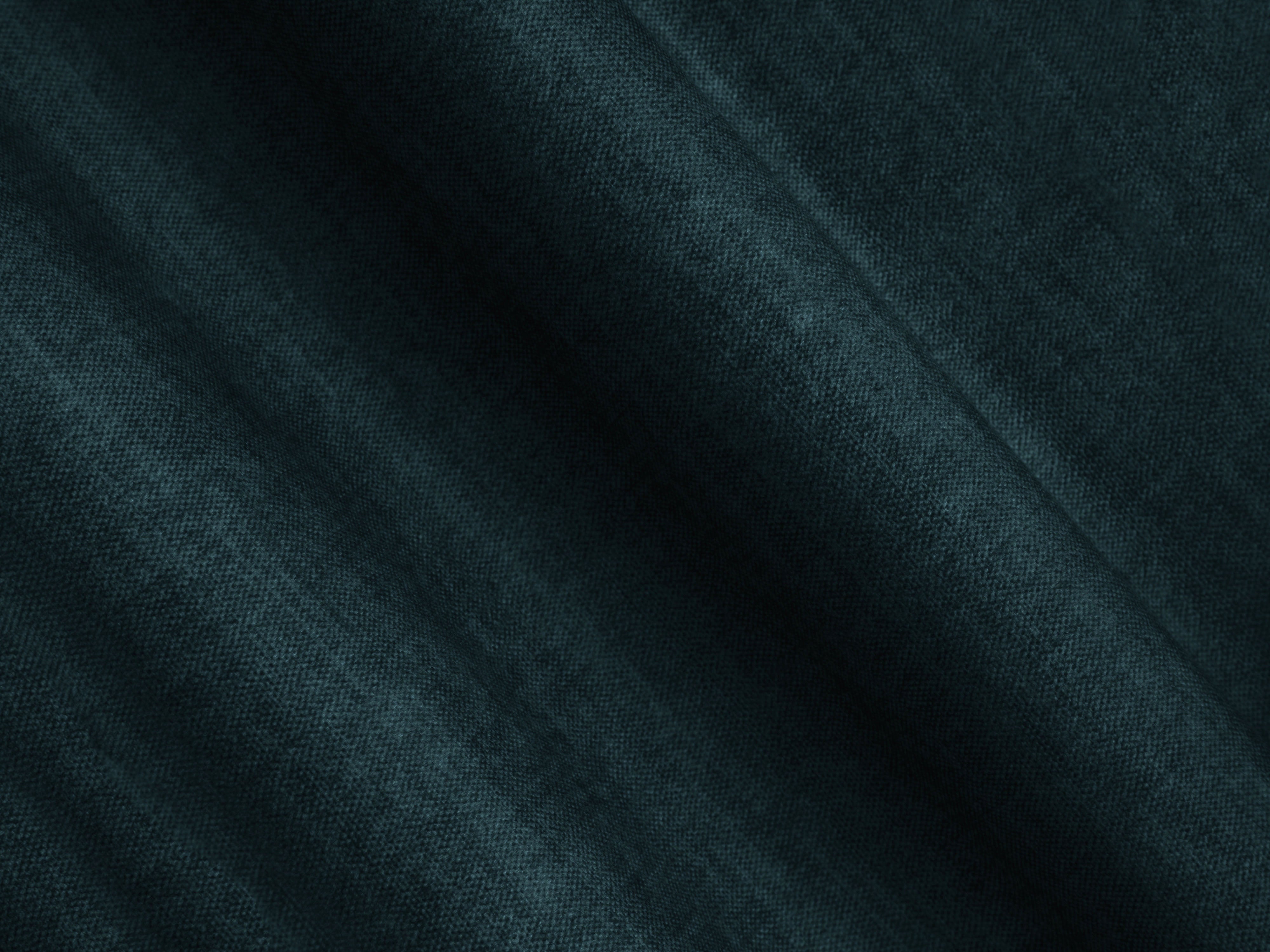 Samt-Ecksofa links 3-sitzig CAMPI petrol