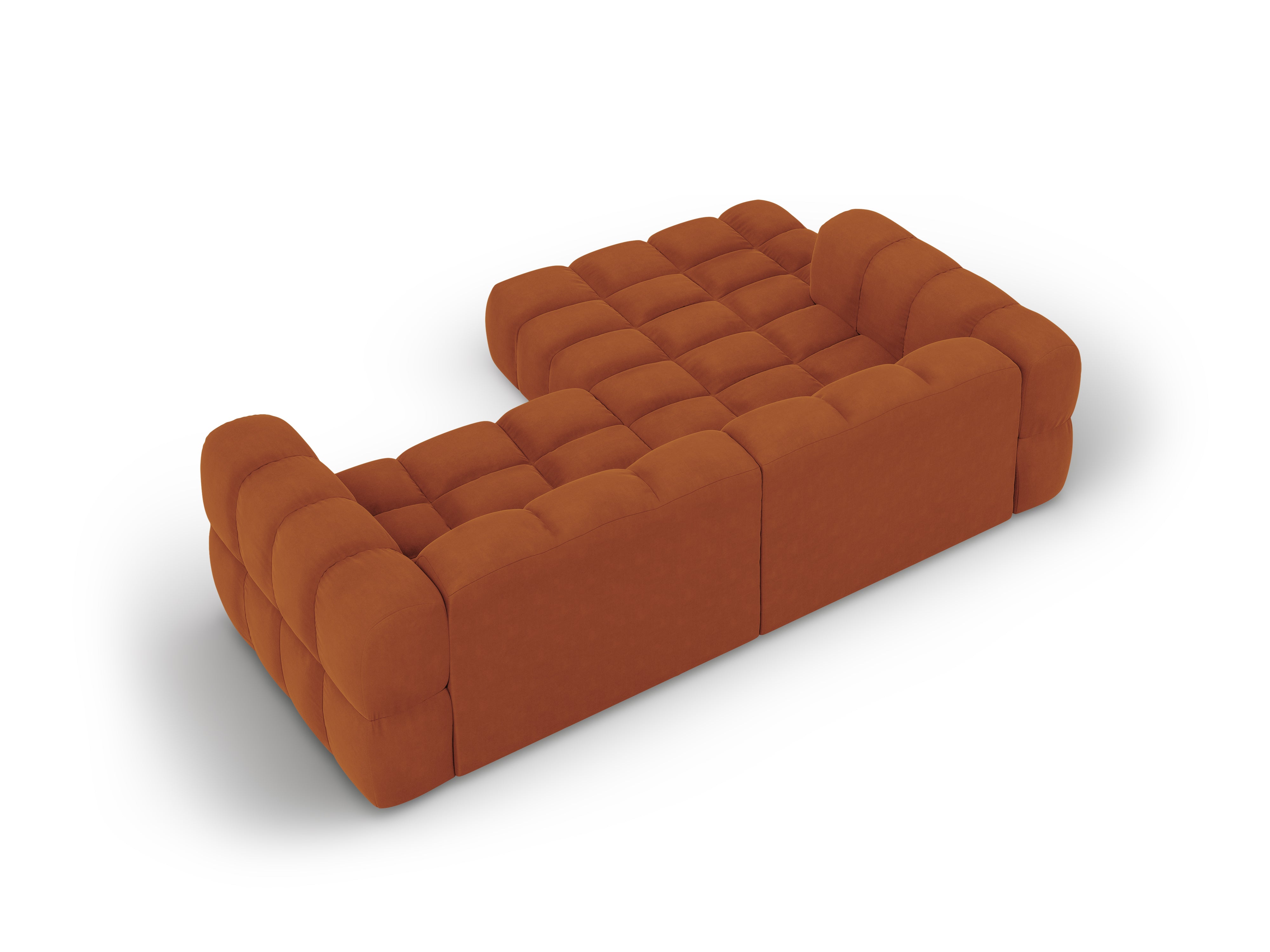 Narożnik aksamitny lewostronny 3-osobowy SKY terracotta Cosmopolitan Design Eye on Design