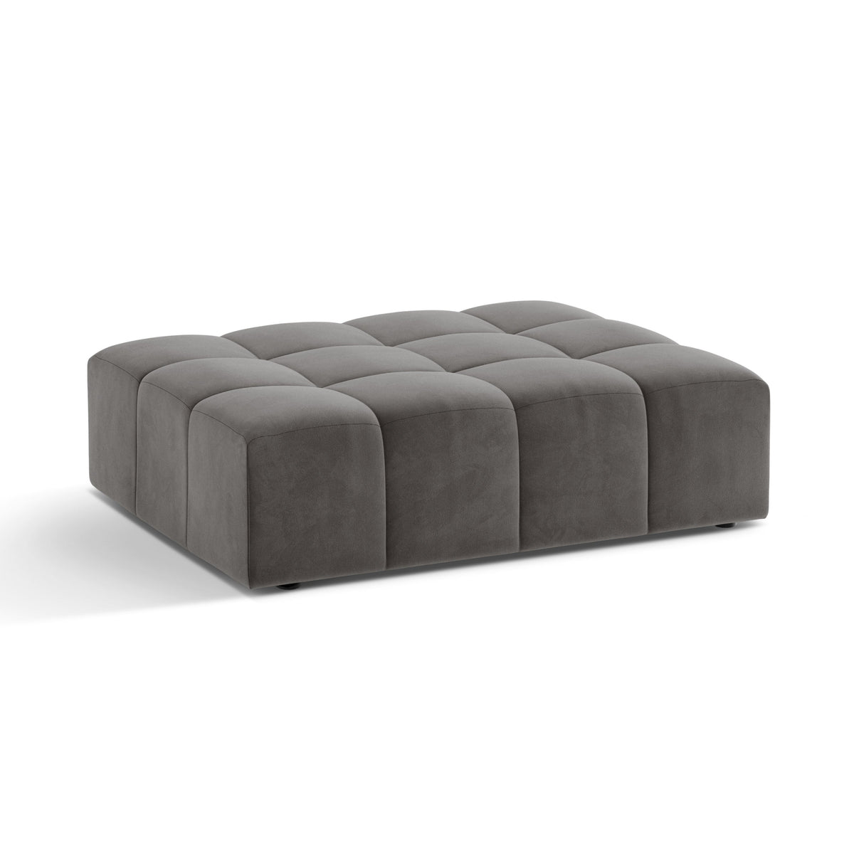Pouf samtig Chicago Grey