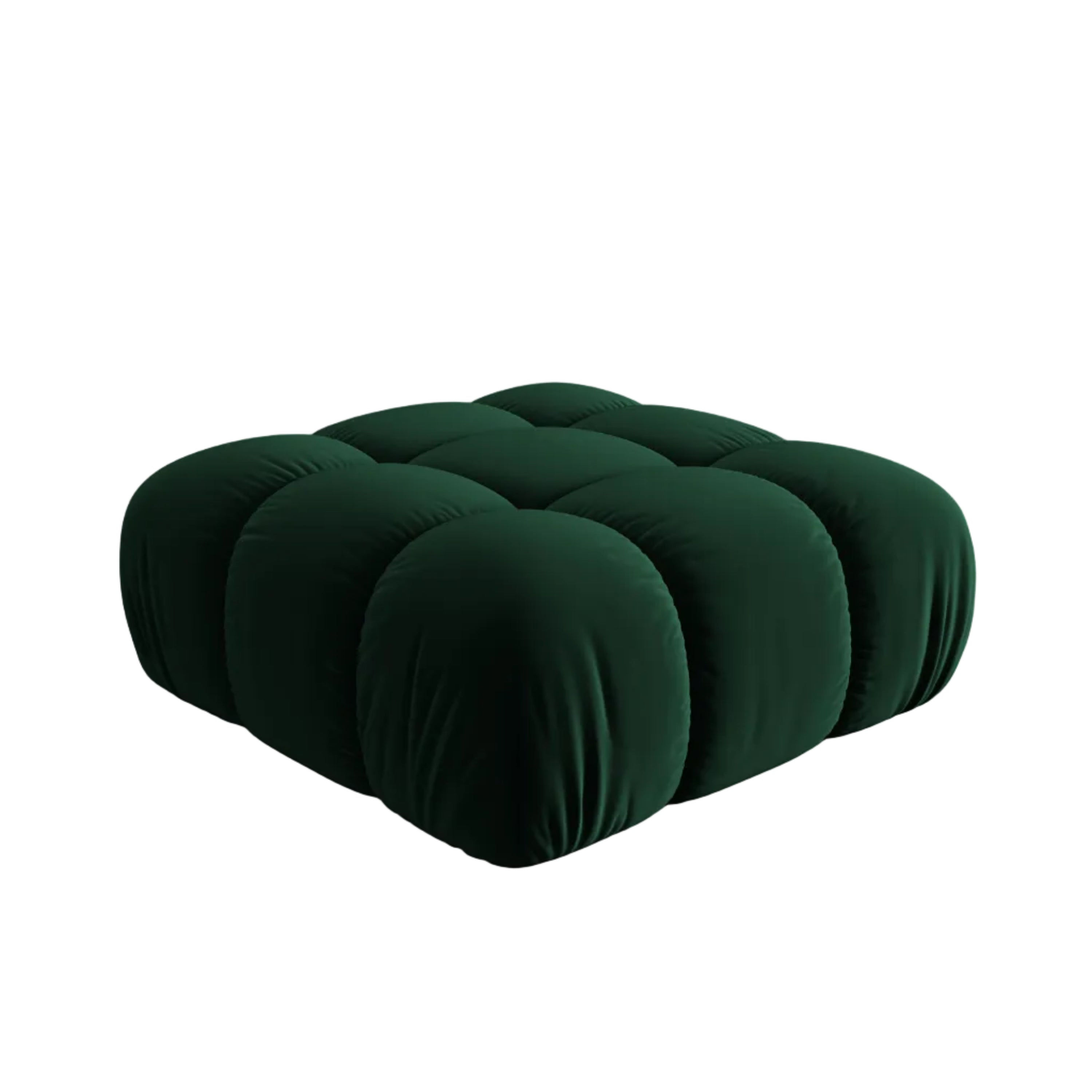 Puf aksamitny CORTINA butelkowy zielony – Cosmopolitan Design