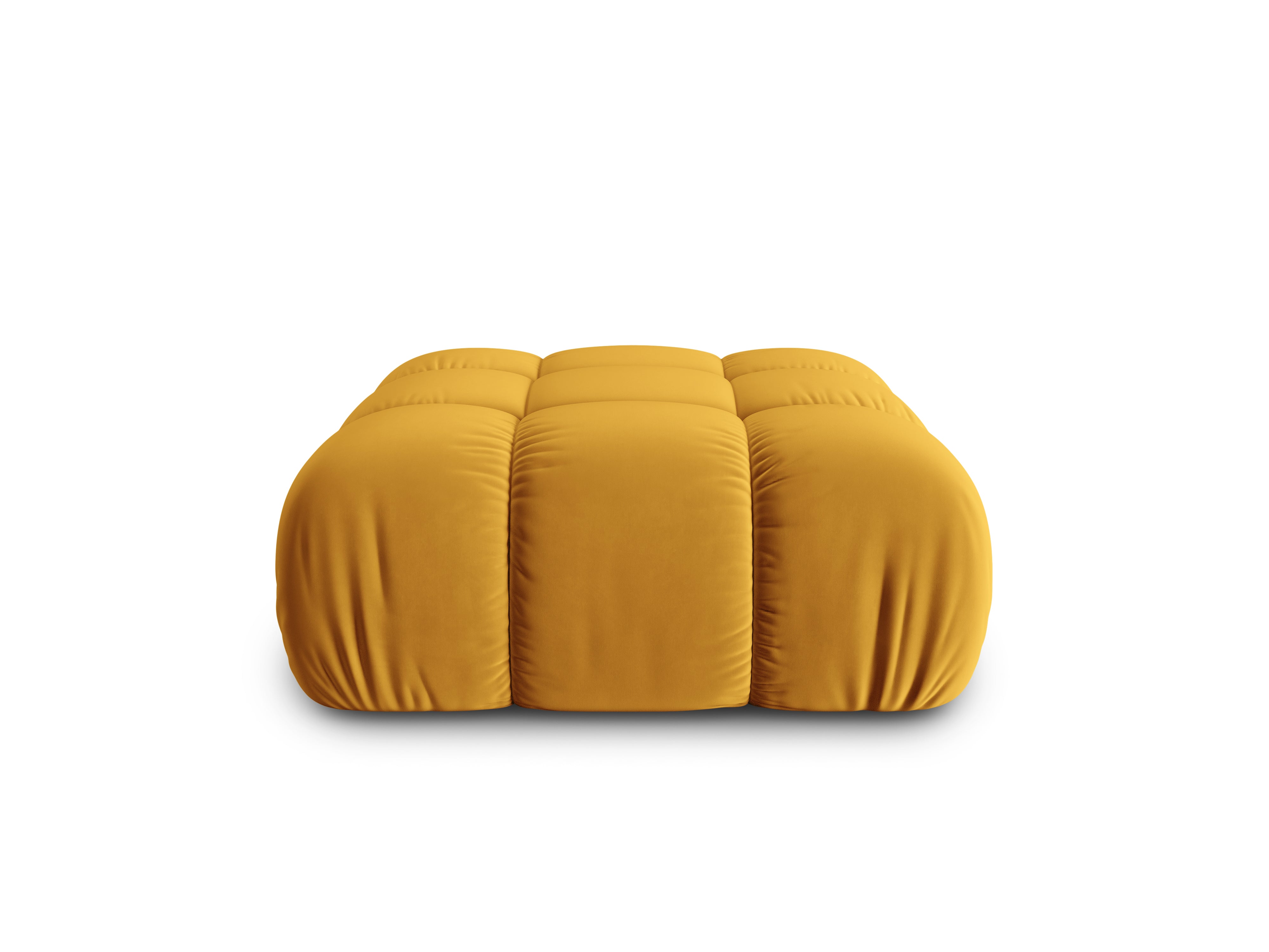 Puf aksamitny CORTINA żółty – Cosmopolitan Design