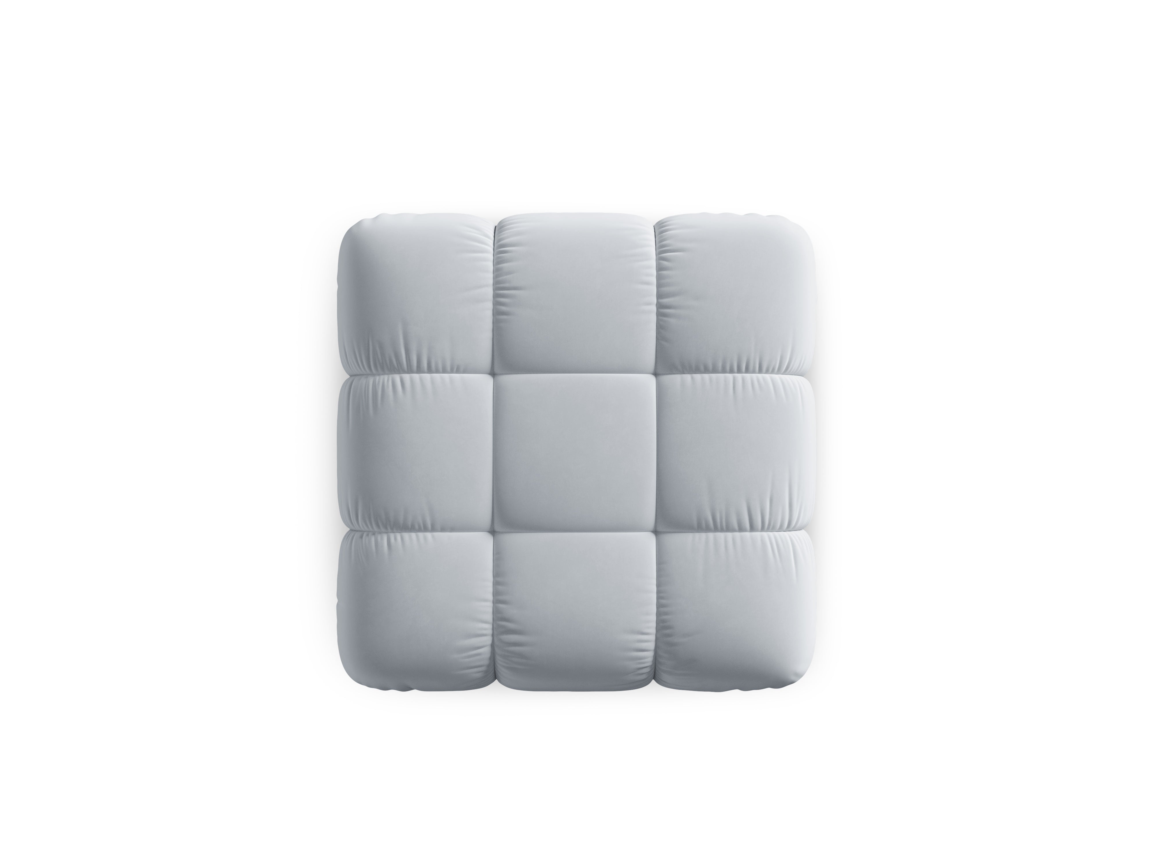 Samt Pouf CORTINA himmelblau