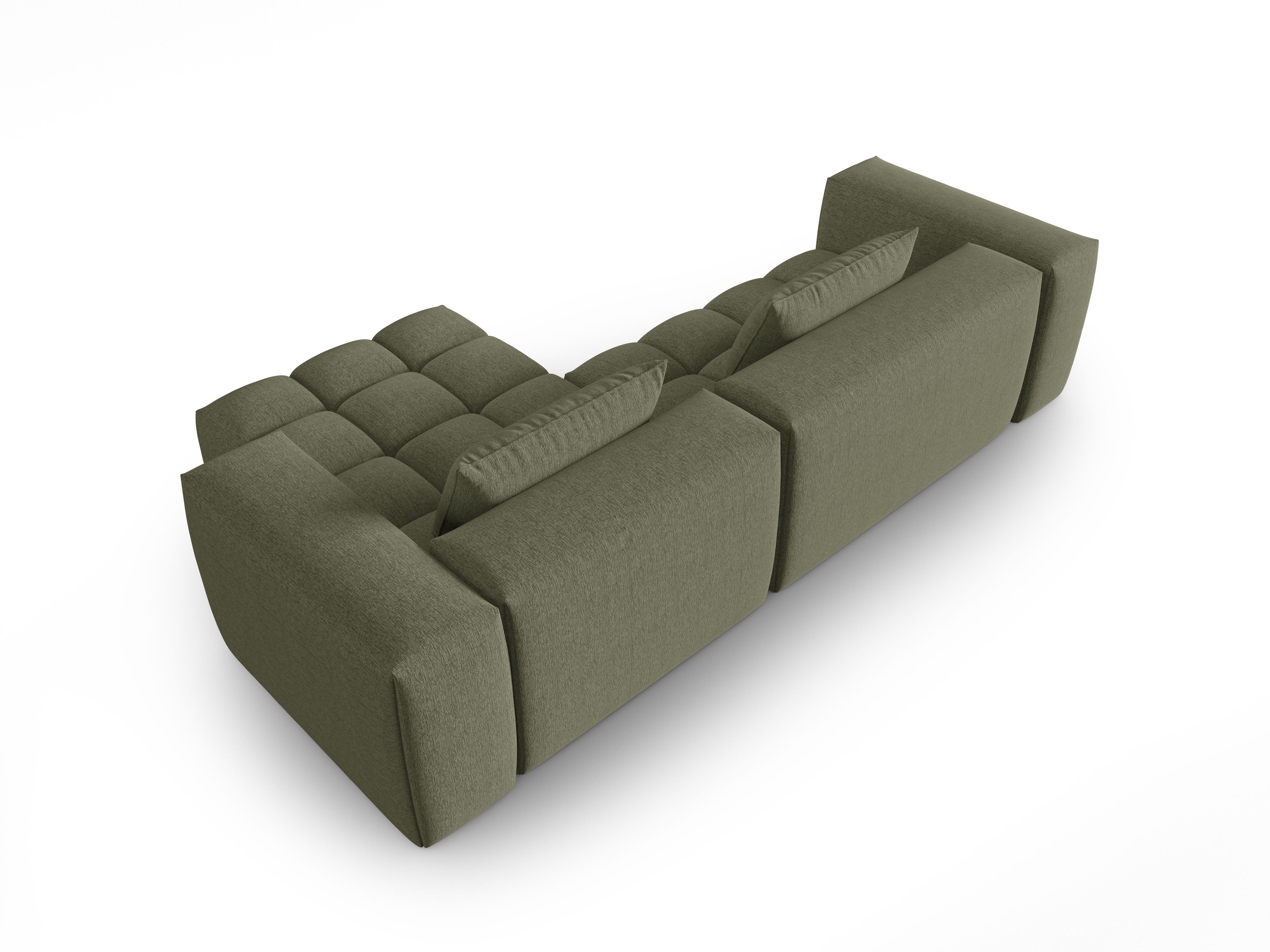 Narożnik 3-osobowy prawostronny VERONA oliwkowy – Cosmopolitan Design