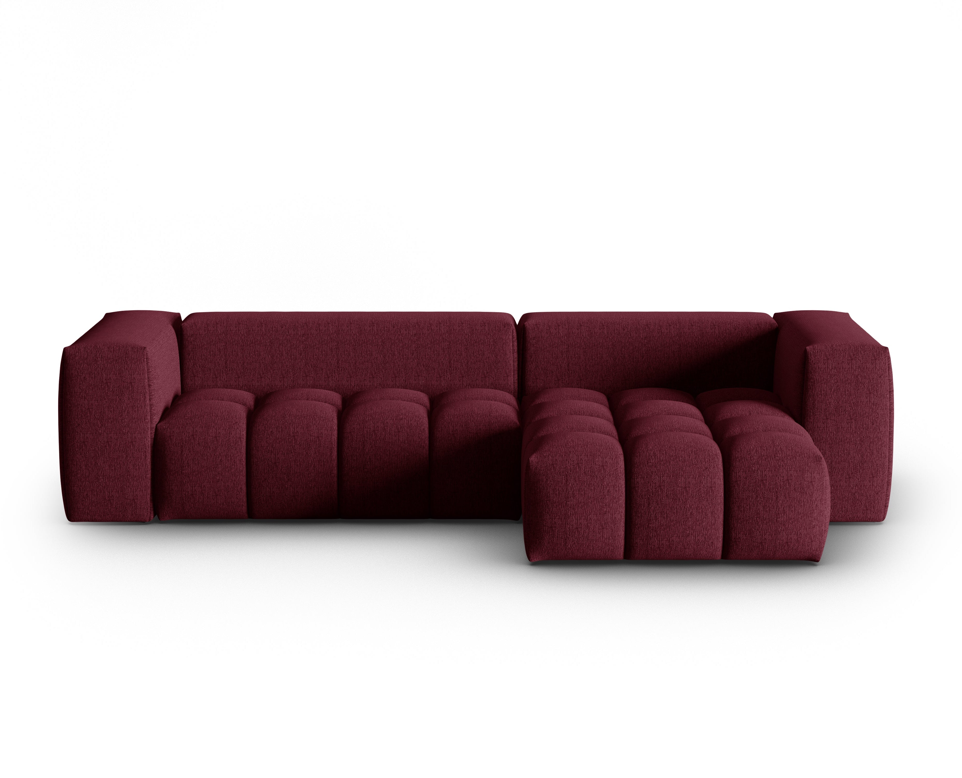 Narożnik 3-osobowy prawostronny VERONA burgundowy – Cosmopolitan Design