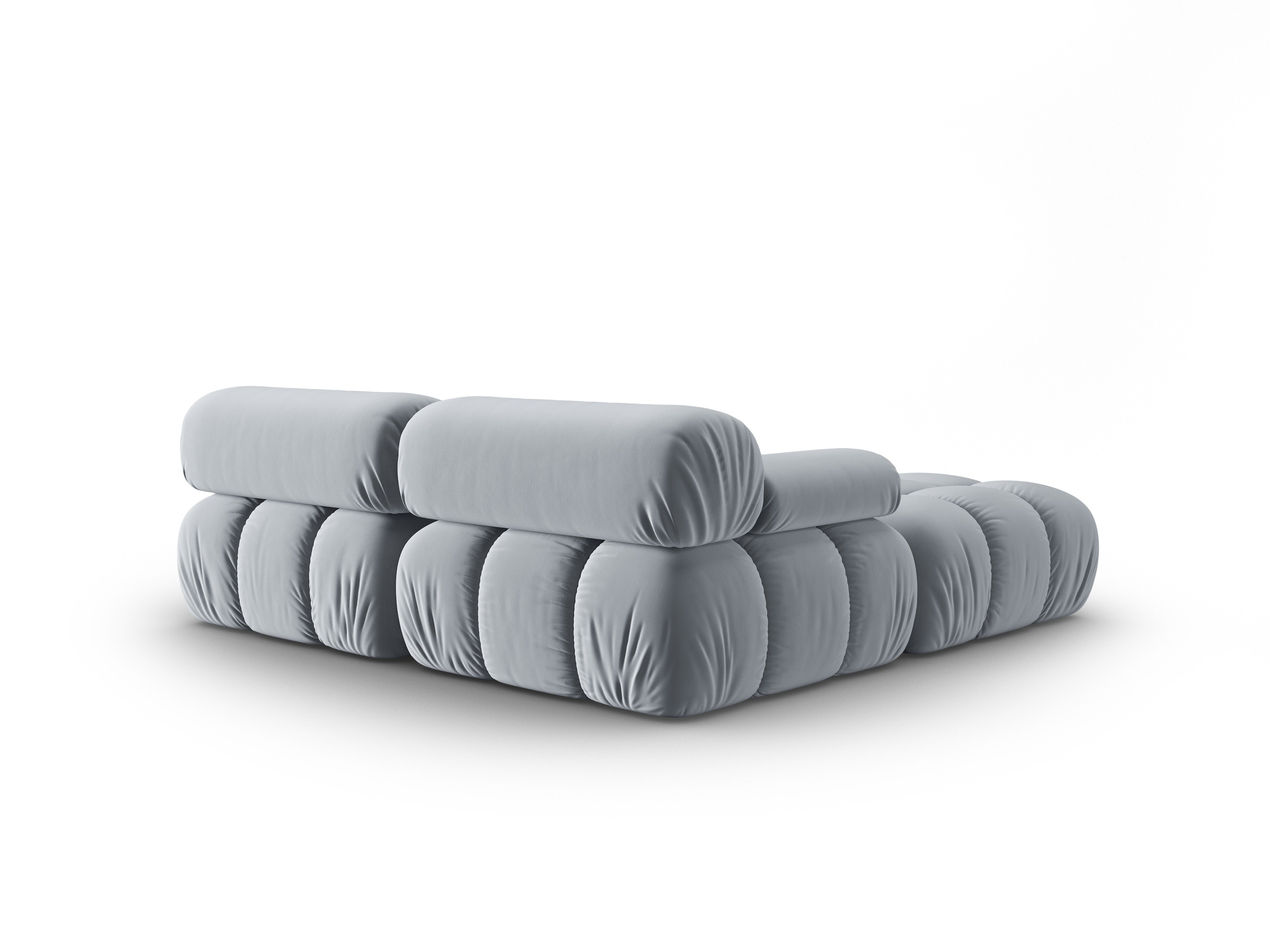 Narożnik aksamitny 3-osobowy CORTINA błękitny – Cosmopolitan Design