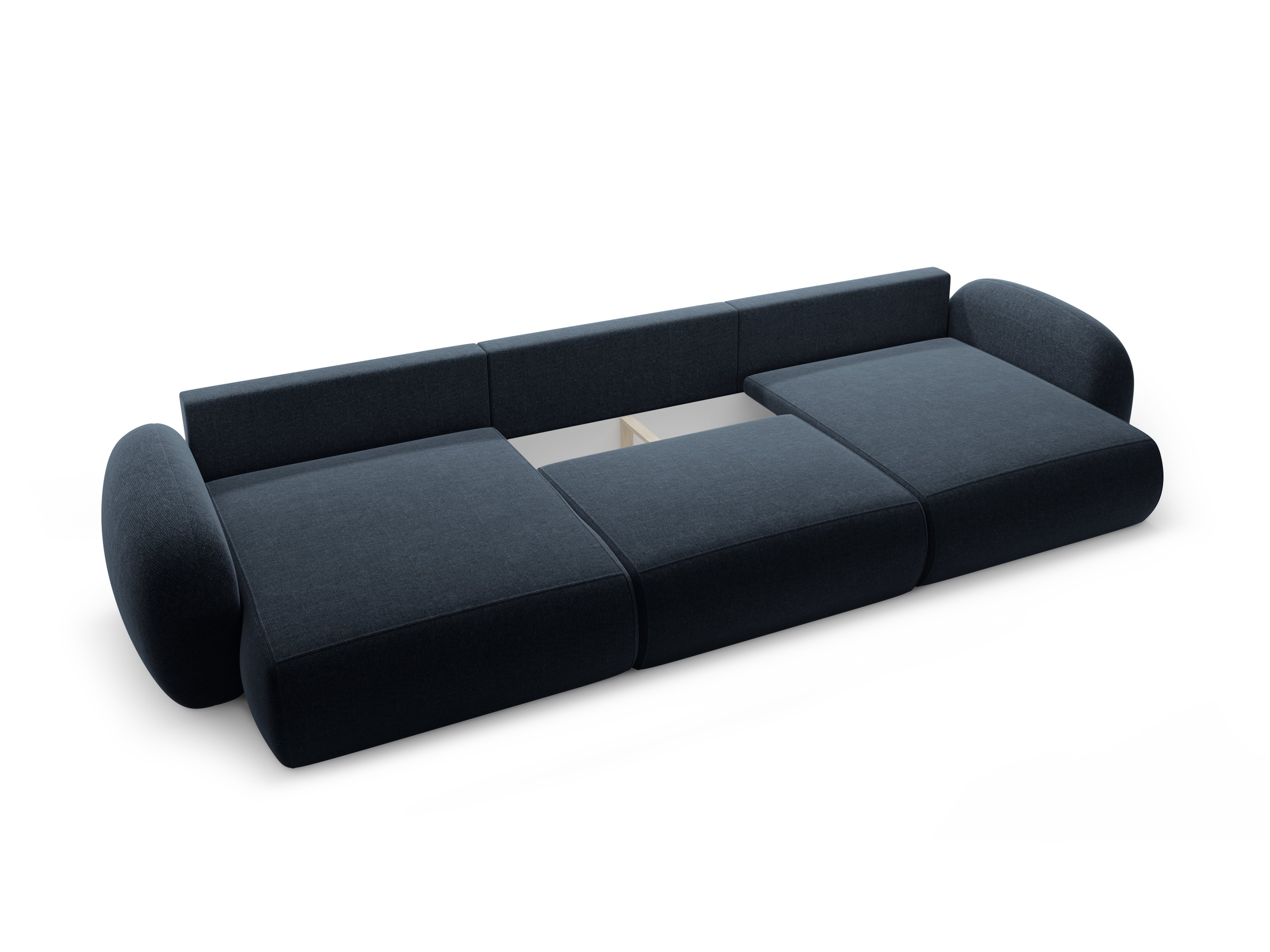 Panoramic Sofa with Sleeping Function for 5 People TONALE Navy Blue