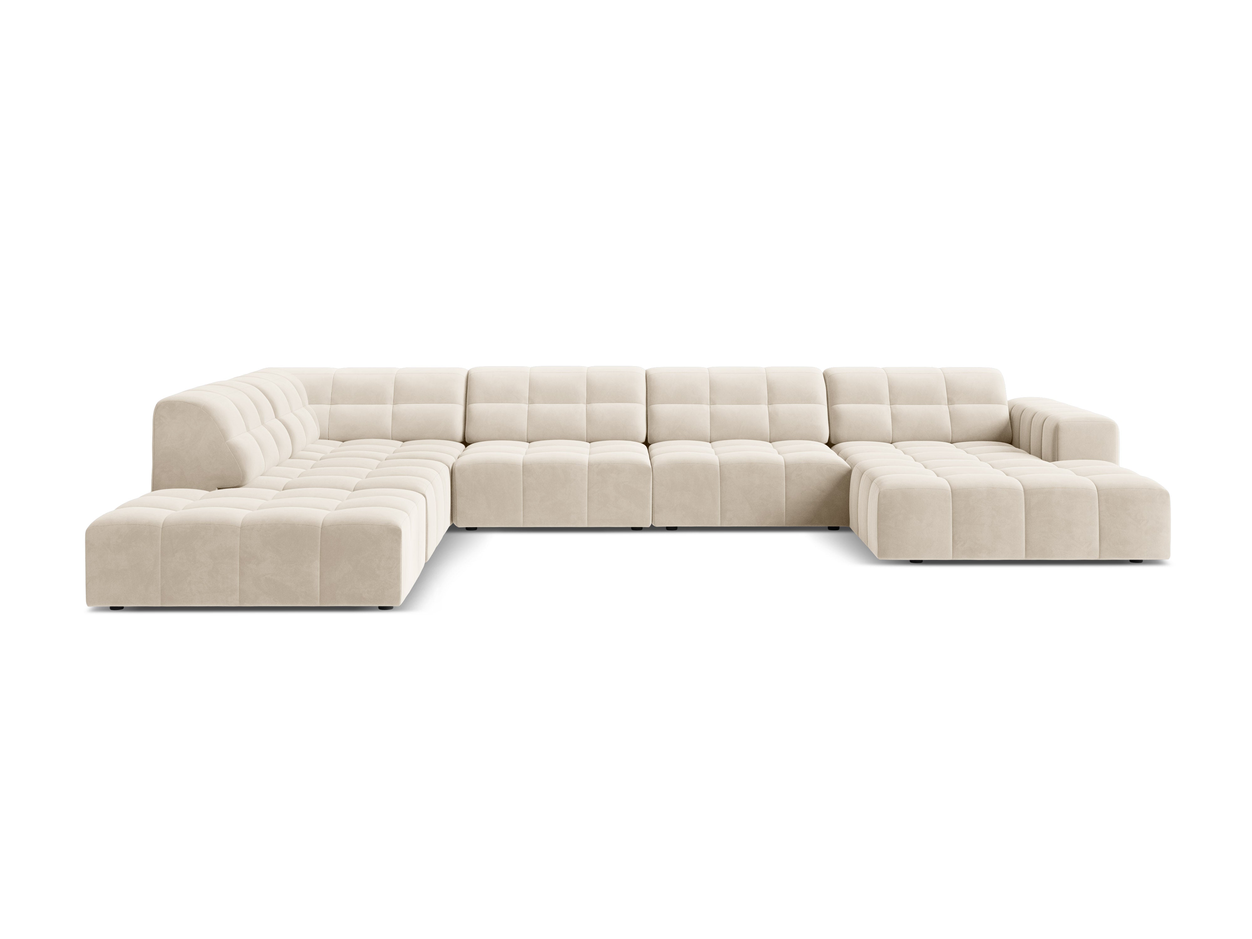 Eine Ecke in Form eines samtigen linken leichten leichten Beige Chicago