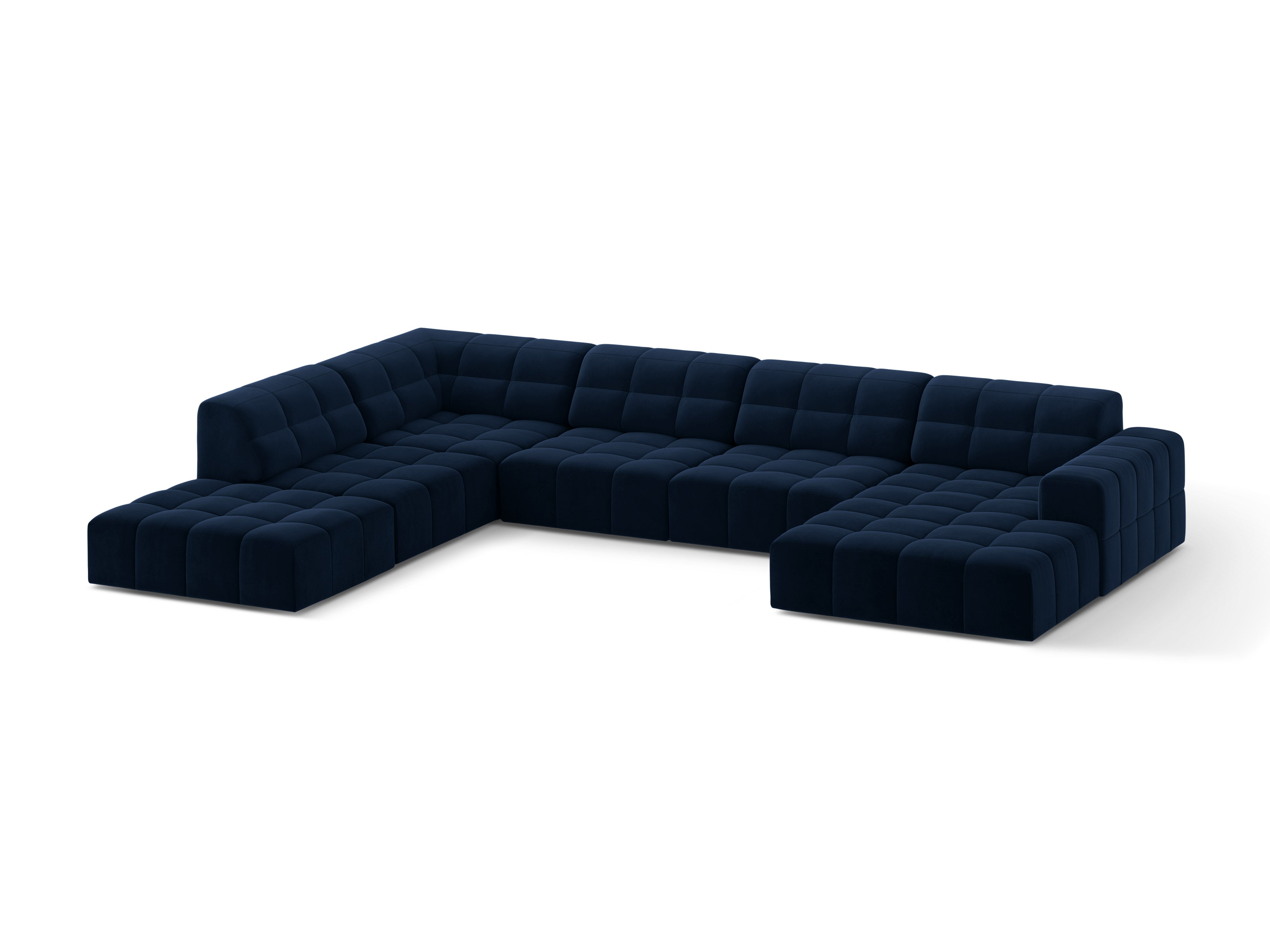 Eine Ecke in Form einer samtigen linken Hand Chicago Royal Navy Blau