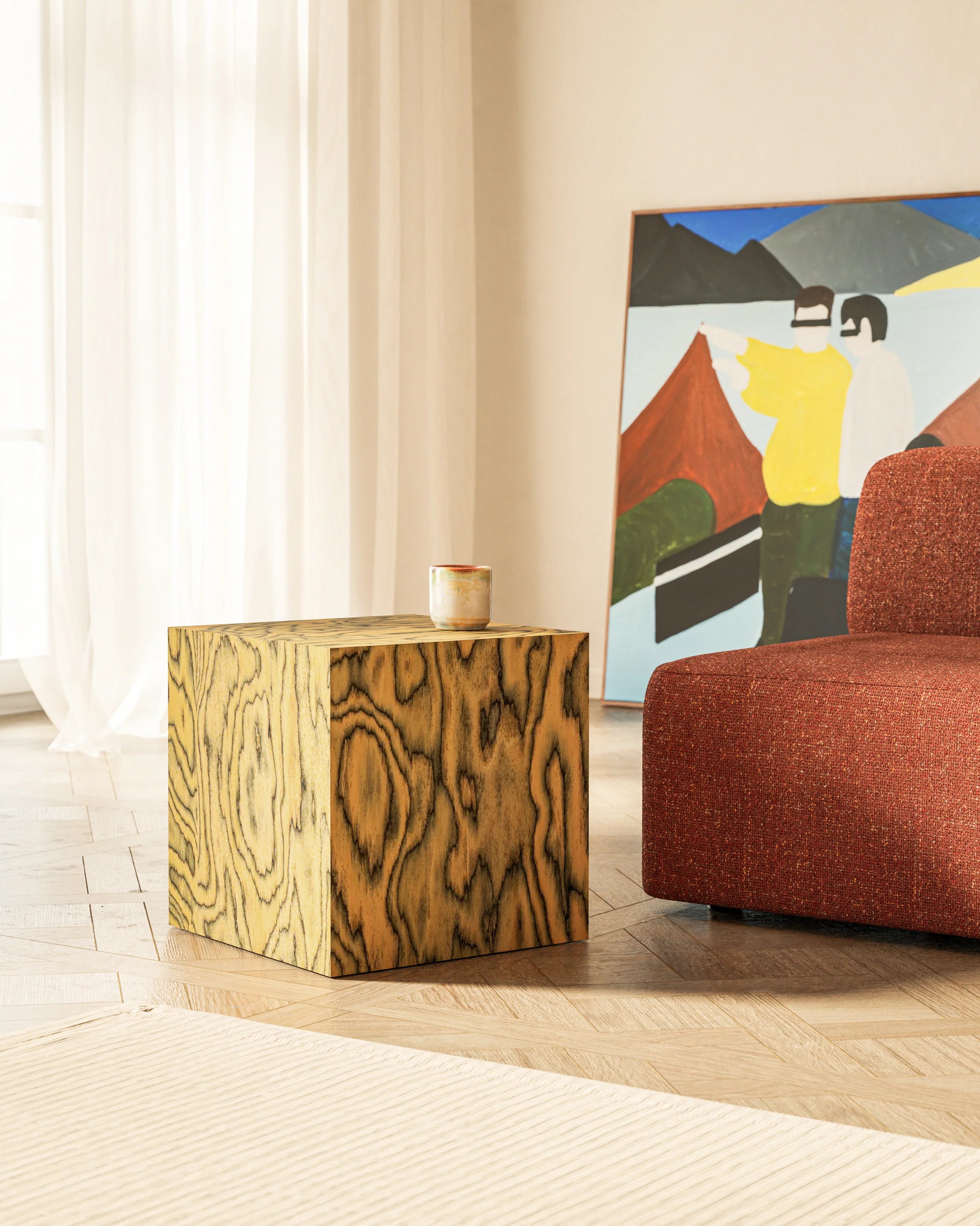 Beistelltisch CUBE Sottsass gelb