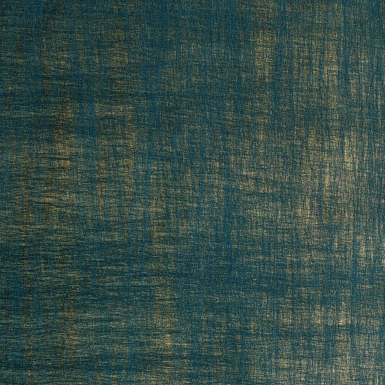 Textile wallpaper with a structural metallic finish HEMERA - PETROLE dark blue with gold