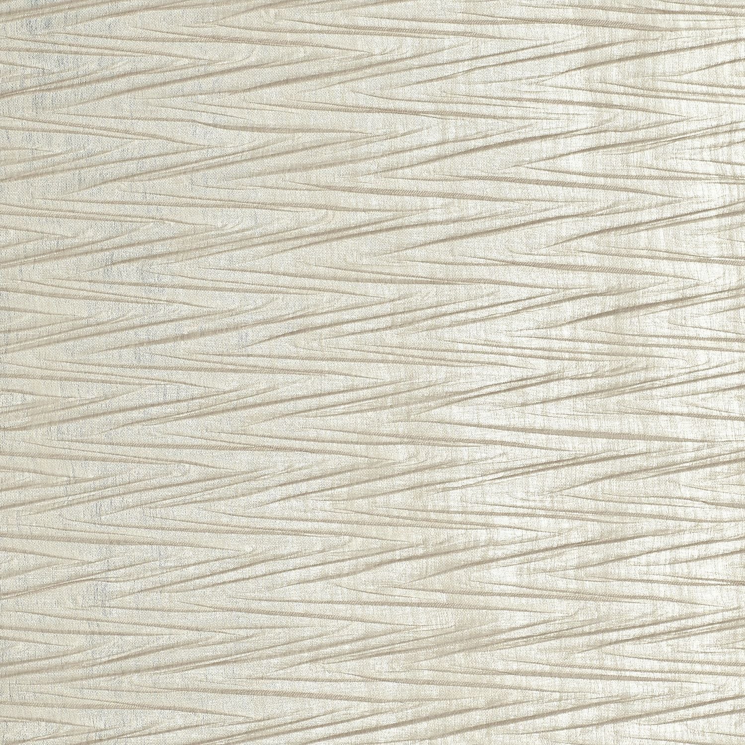 Textile wallpaper with a metallic geometric pattern THÉIA in pearl