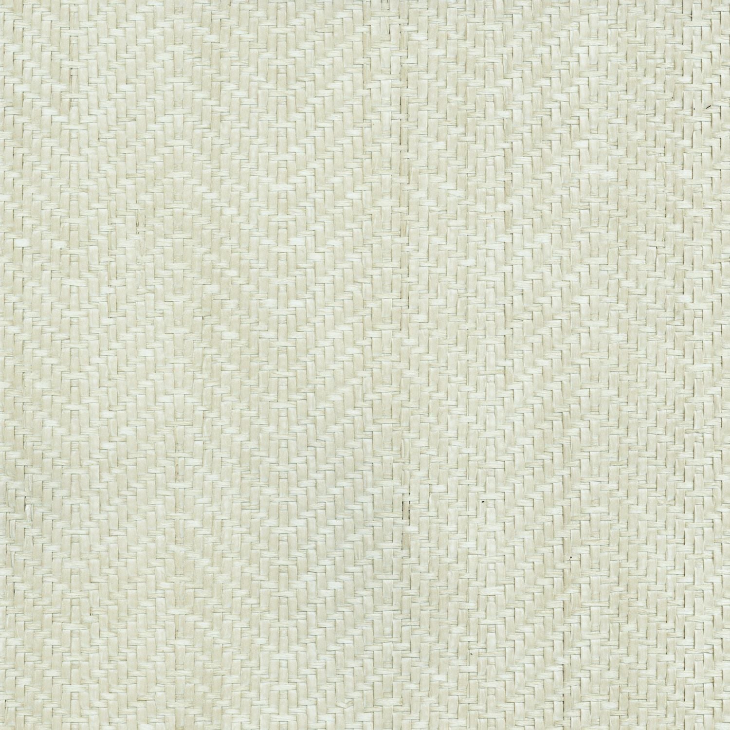 Structural paper wallpaper in herringbone pattern resembling raffia KASANE - PEARL pearlescent