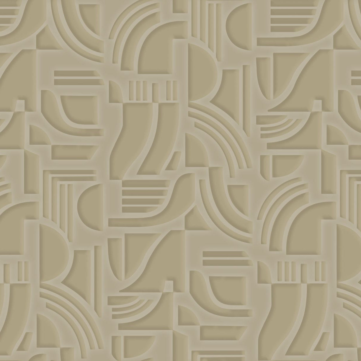 Strukturierte Textiltapete mit geometrischem Muster ARCANE - BEIGE