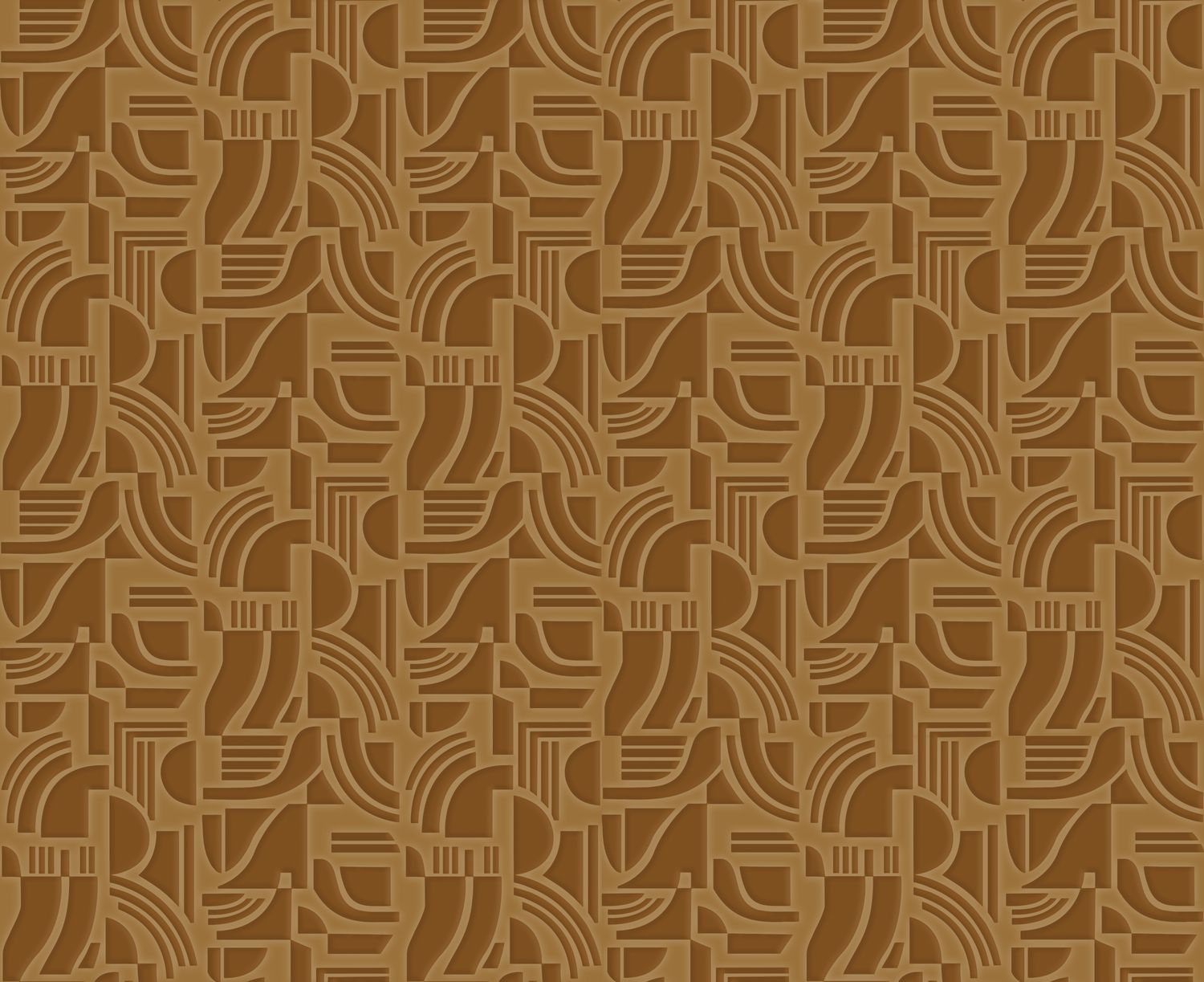Textured textile wallpaper with a geometric pattern ARCANE - AMBRE amber