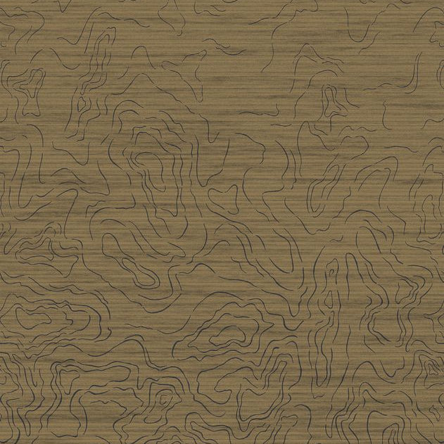 Strukturtextilwandbild ONDES PRÉCIEUSES - CAMEL braun